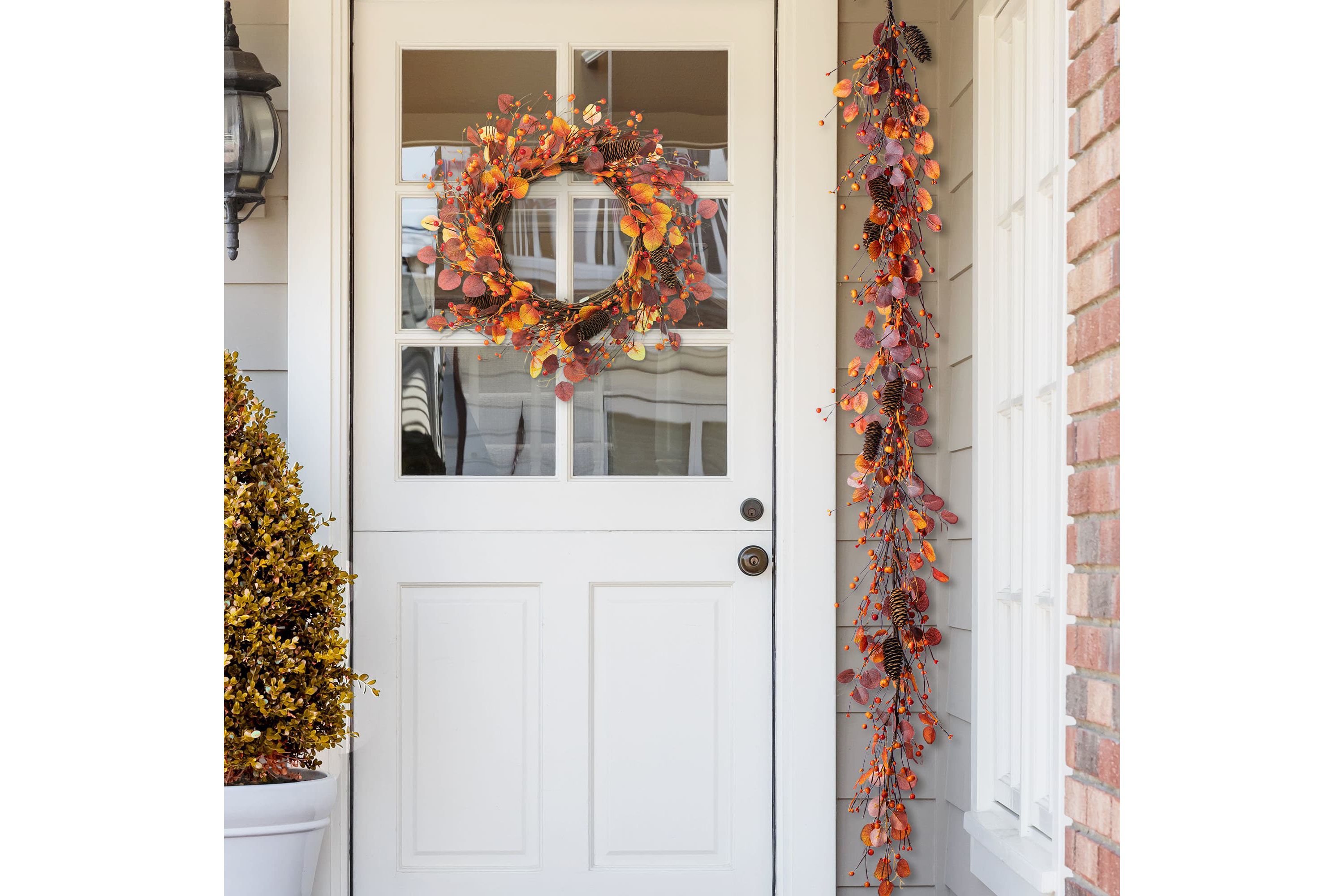72"L Fall Eucalyptus Berry Garland