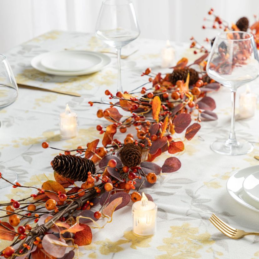 72"L Fall Eucalyptus Berry Garland