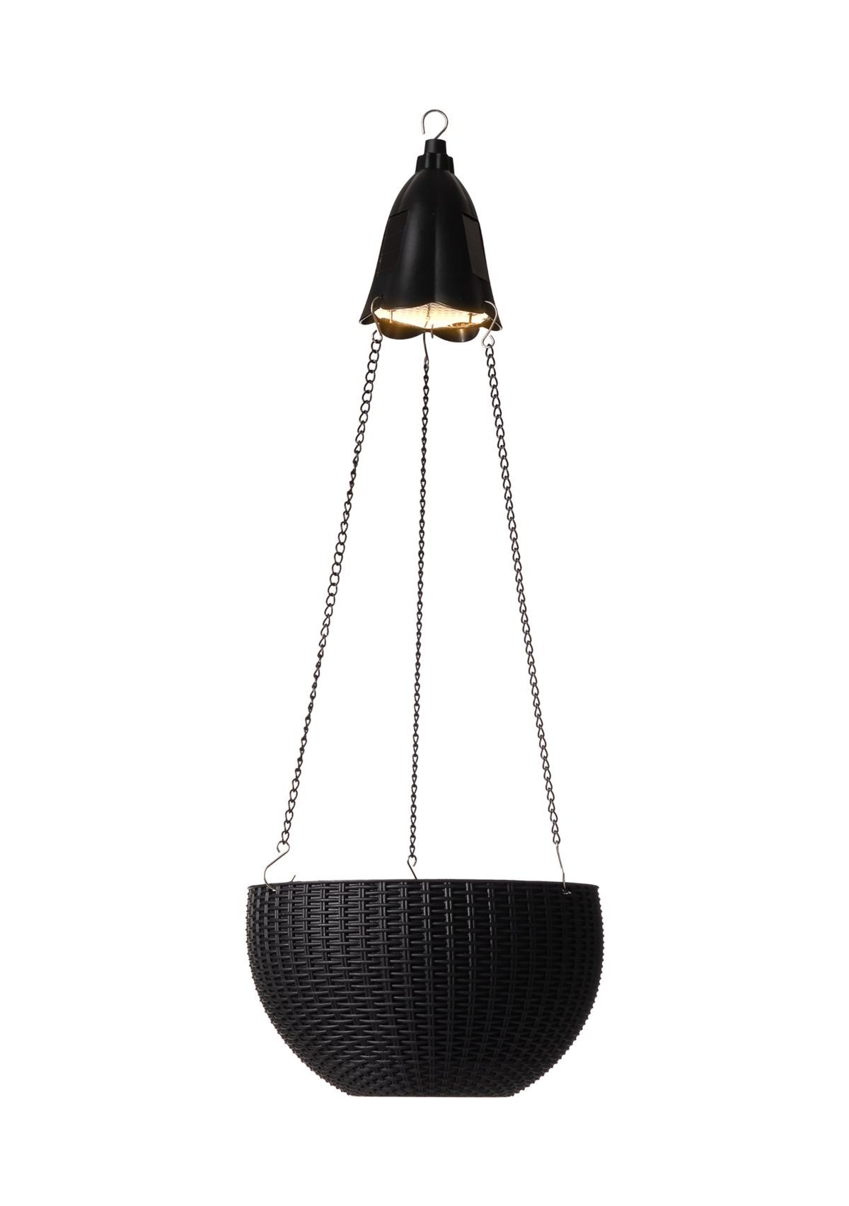 Solar Lighted Plastic Hanging Planter