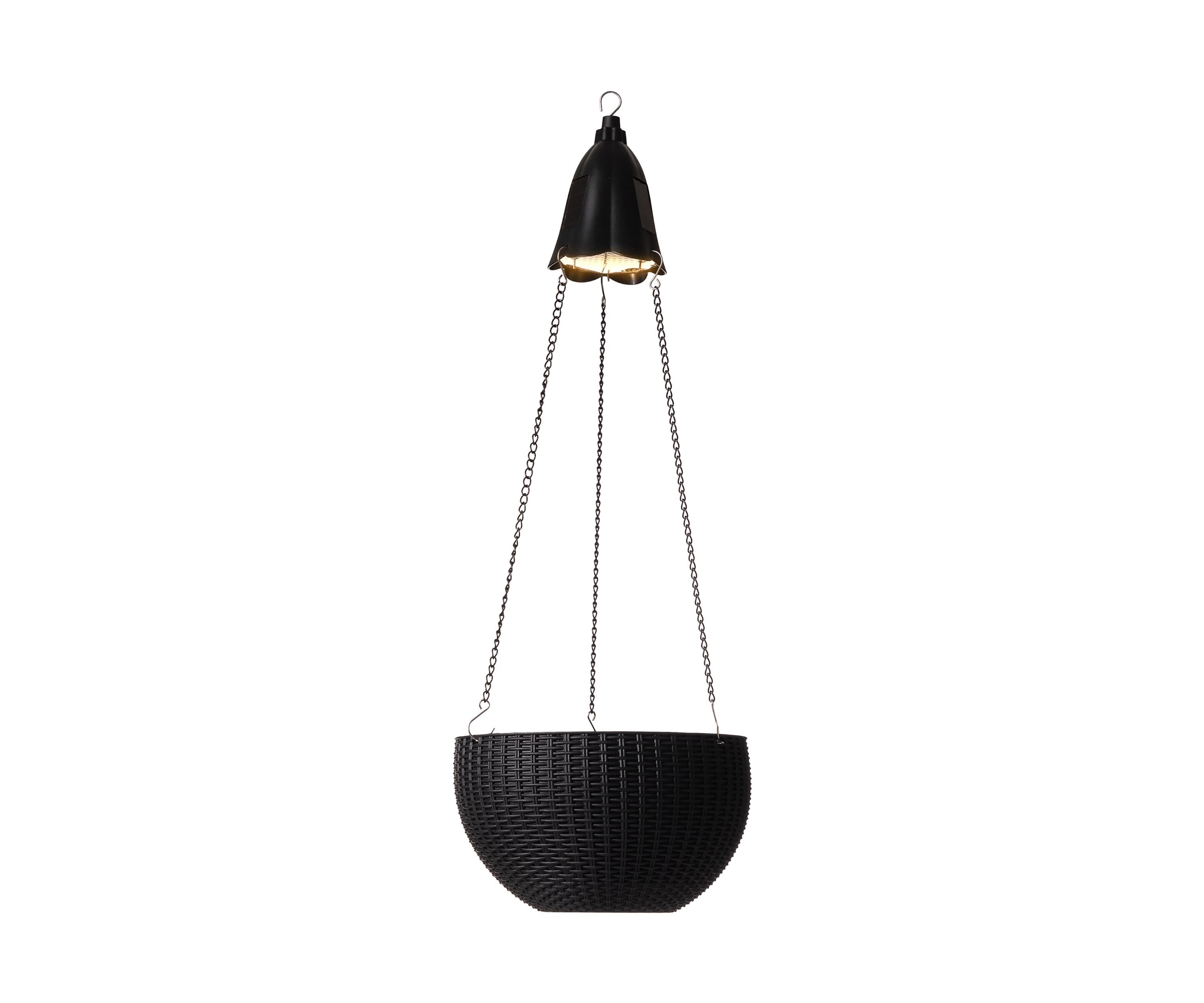 Solar Lighted Plastic Hanging Planter