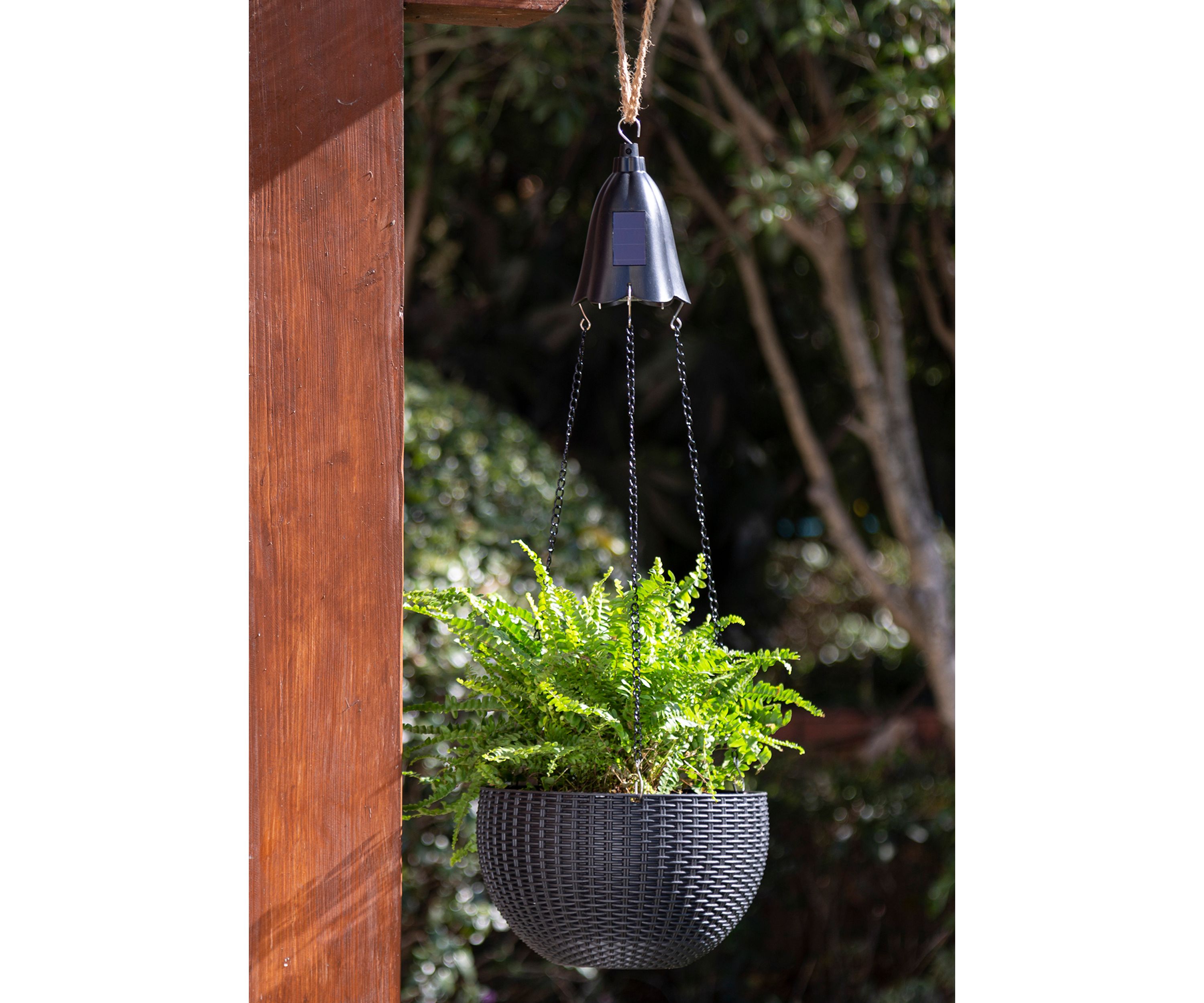 Solar Lighted Plastic Hanging Planter