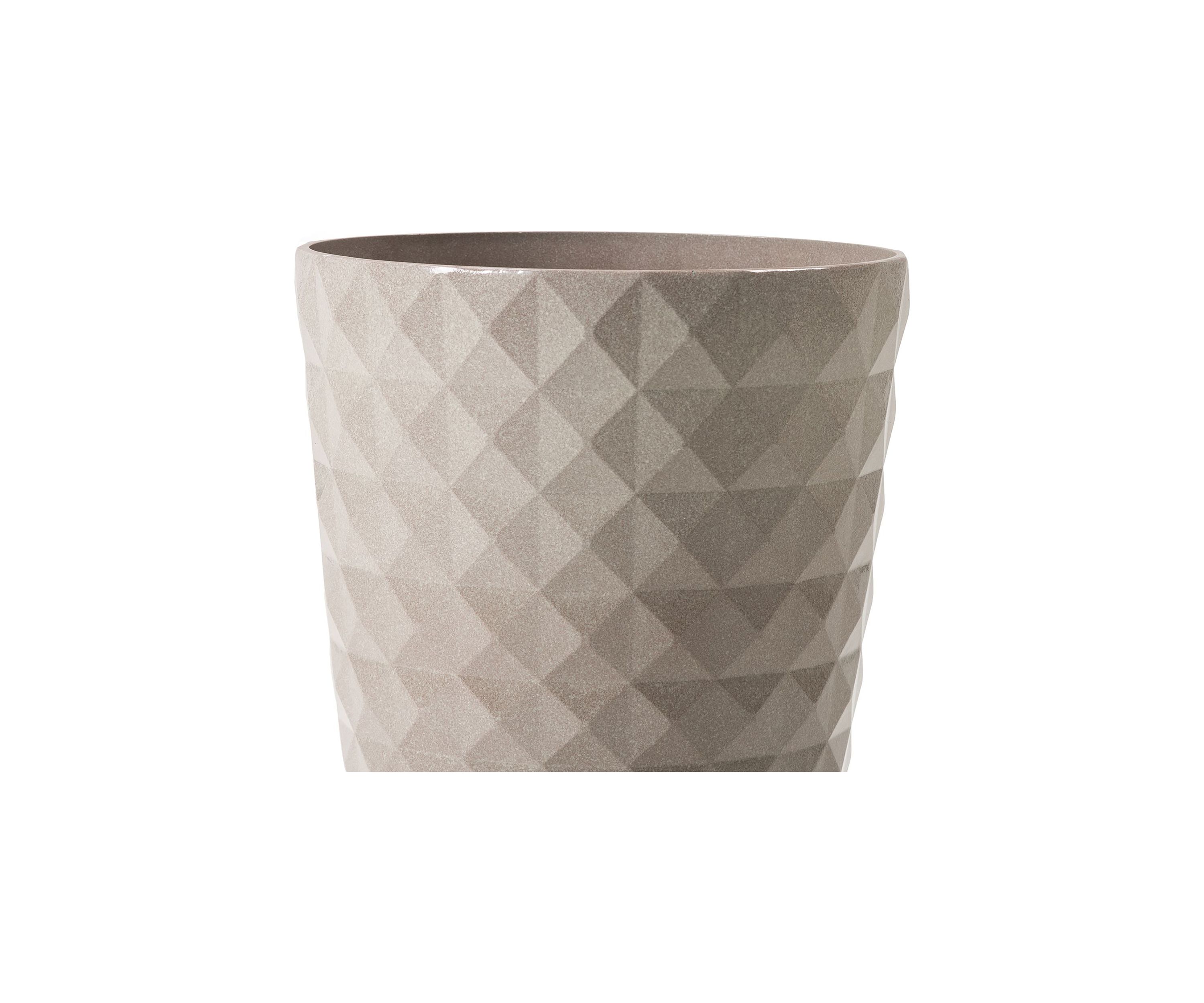 Set of 2 Oversized Eco-Friendly PE Faux Ceramic Textured Tall Pot Planter