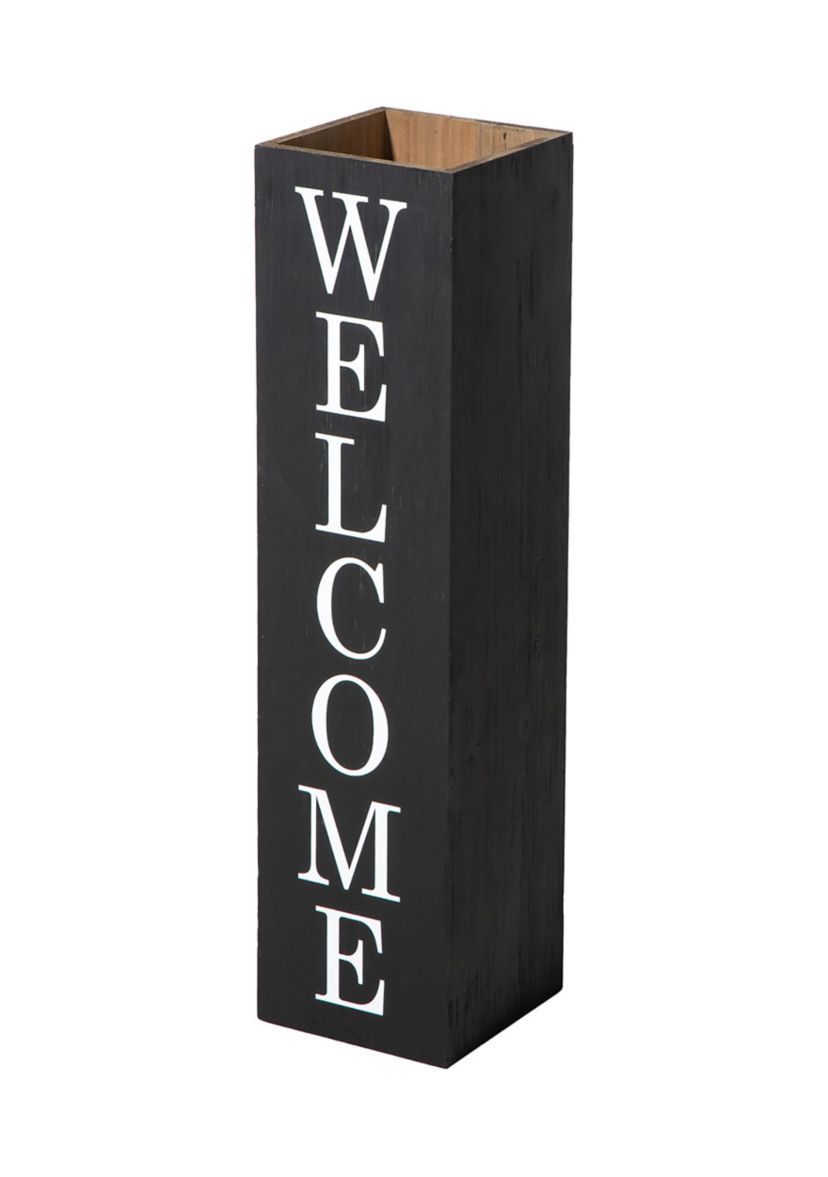 Double Sided Solid Wood Boxed "WELCOME HOME" Porch Sign