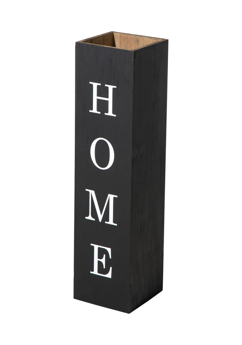 Double Sided Solid Wood Boxed "WELCOME HOME" Porch Sign
