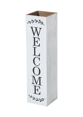 Glitzhome Double Sided Solid Wood Boxed "WELCOME PORCH" Porch Sign