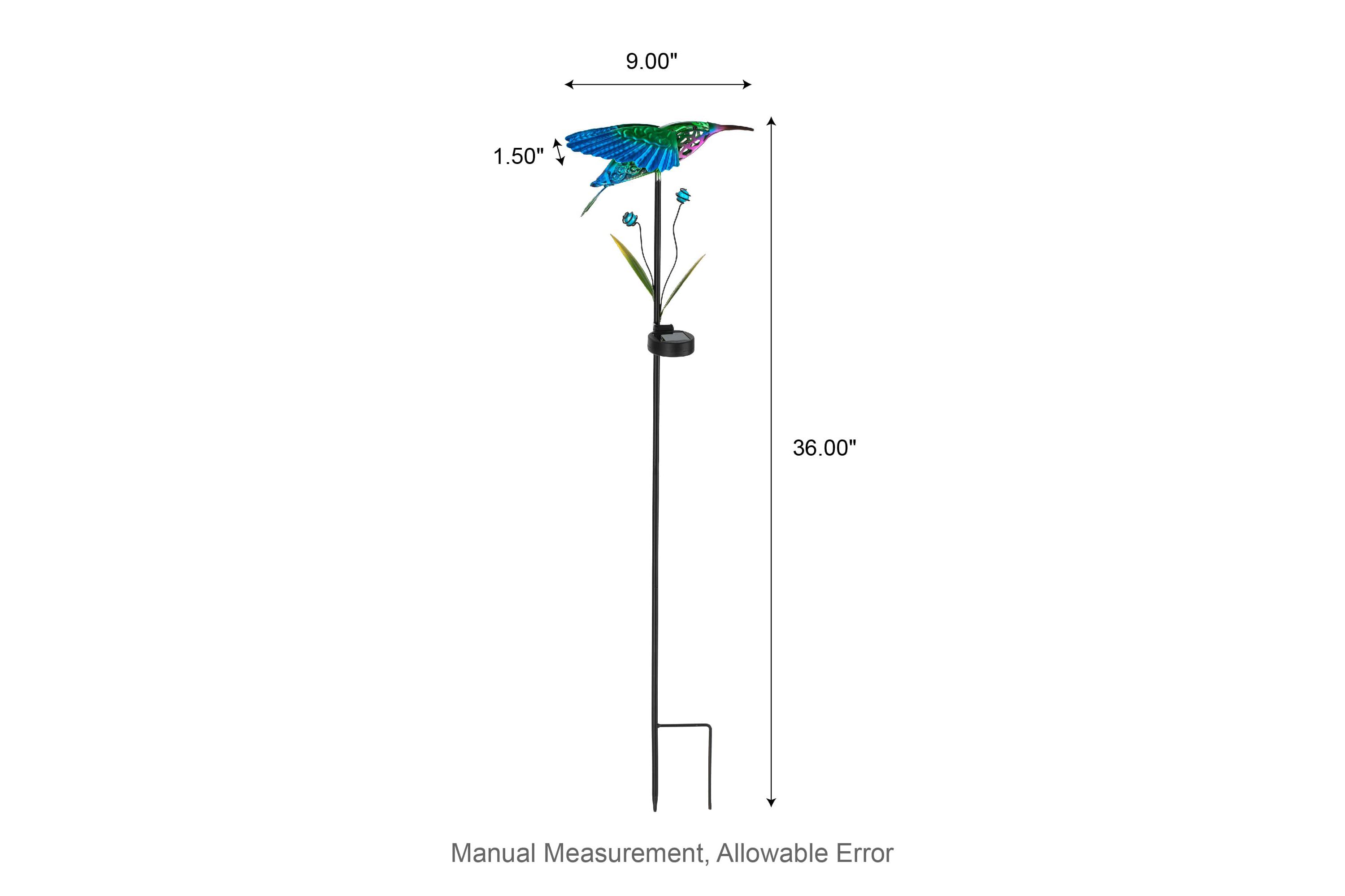 36"H Solar Hummingbird Yardstake (KD)