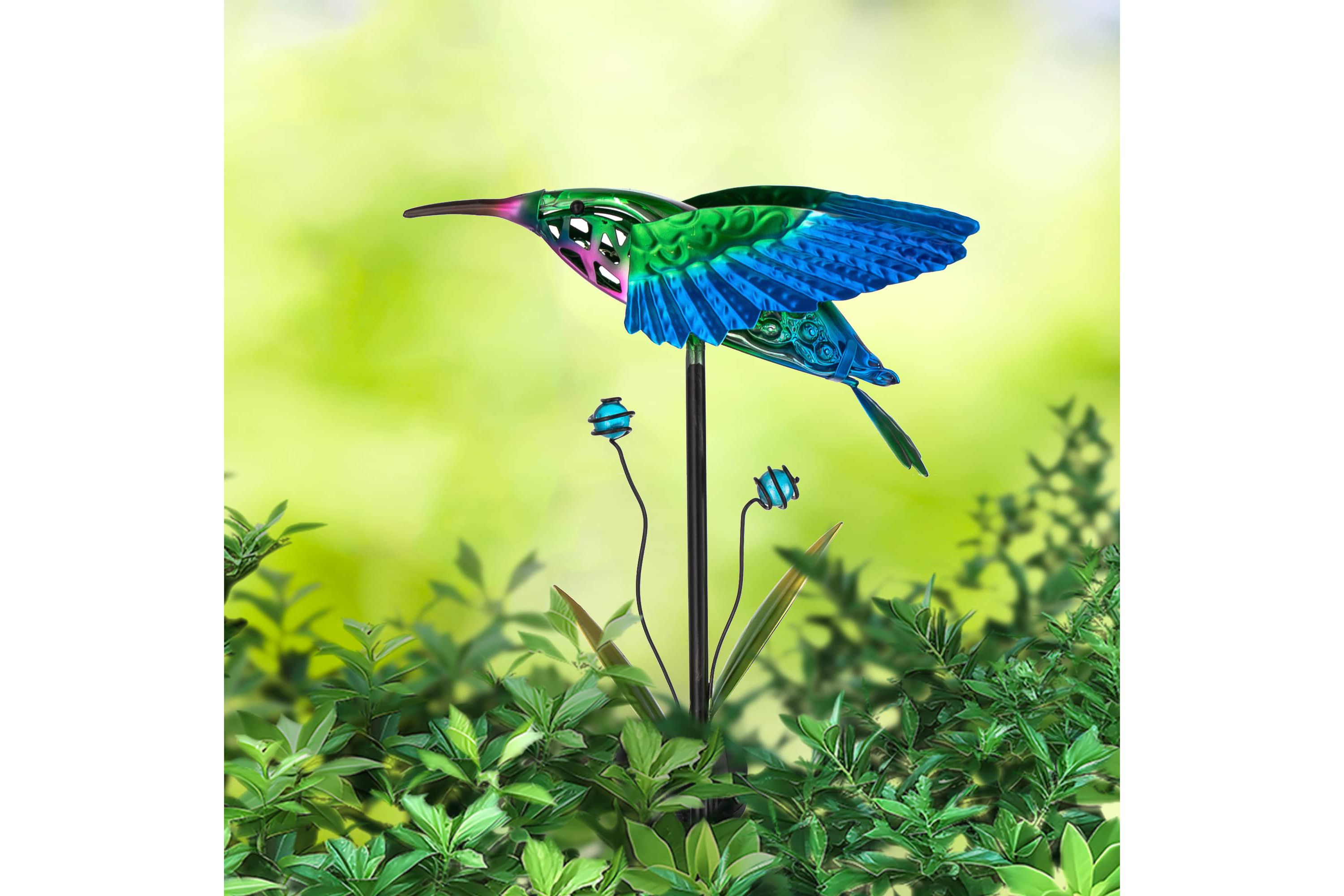 36"H Solar Hummingbird Yardstake (KD)