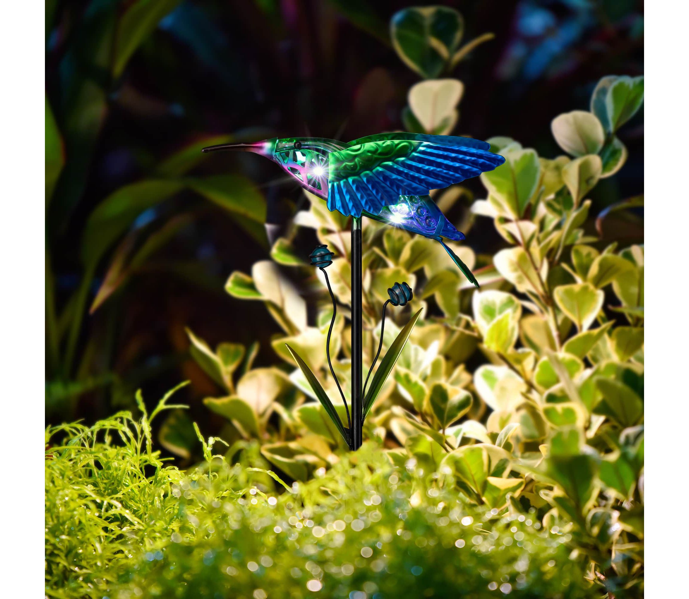 36"H Solar Hummingbird Yardstake (KD)