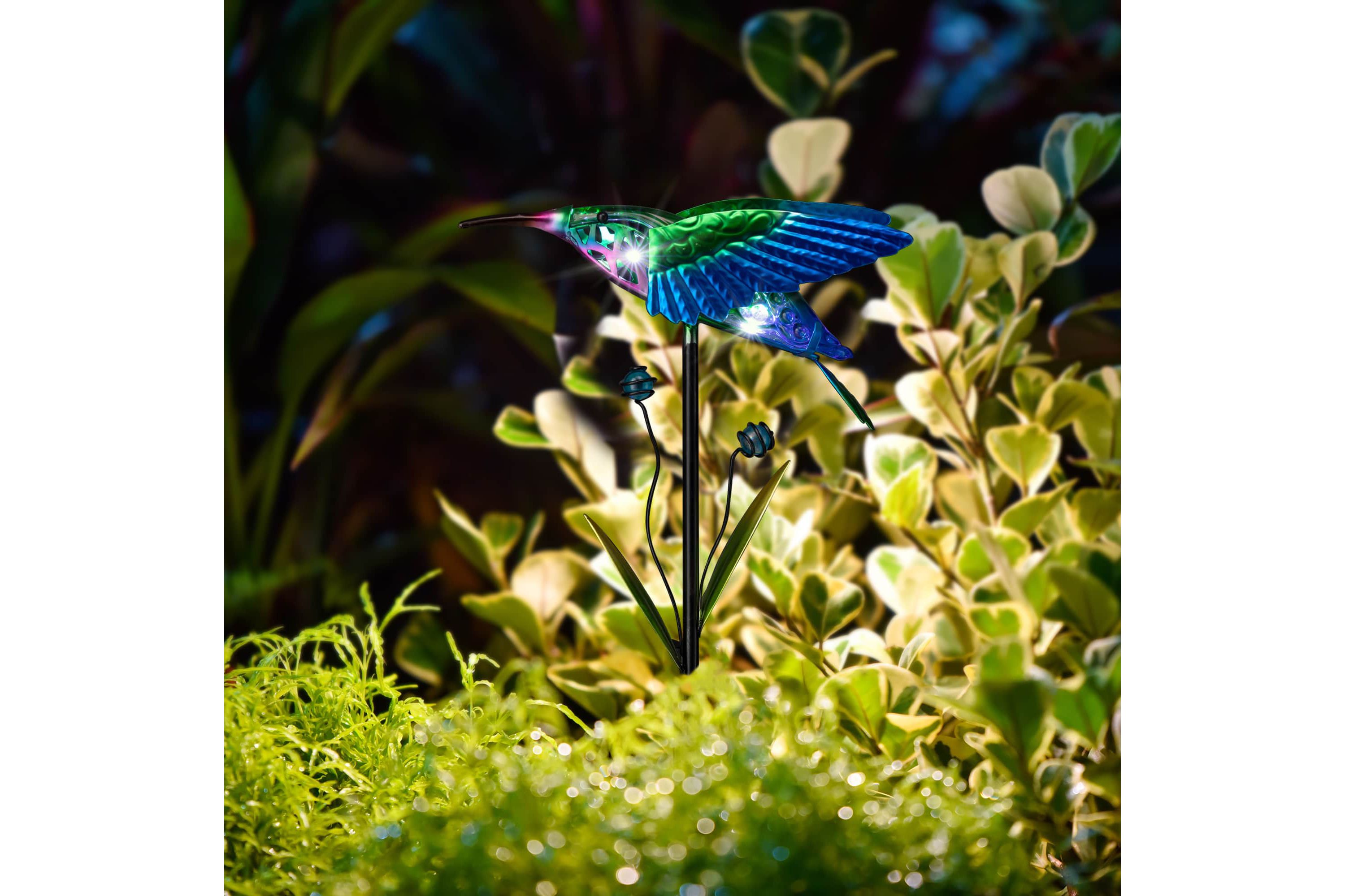 36"H Solar Hummingbird Yardstake (KD)