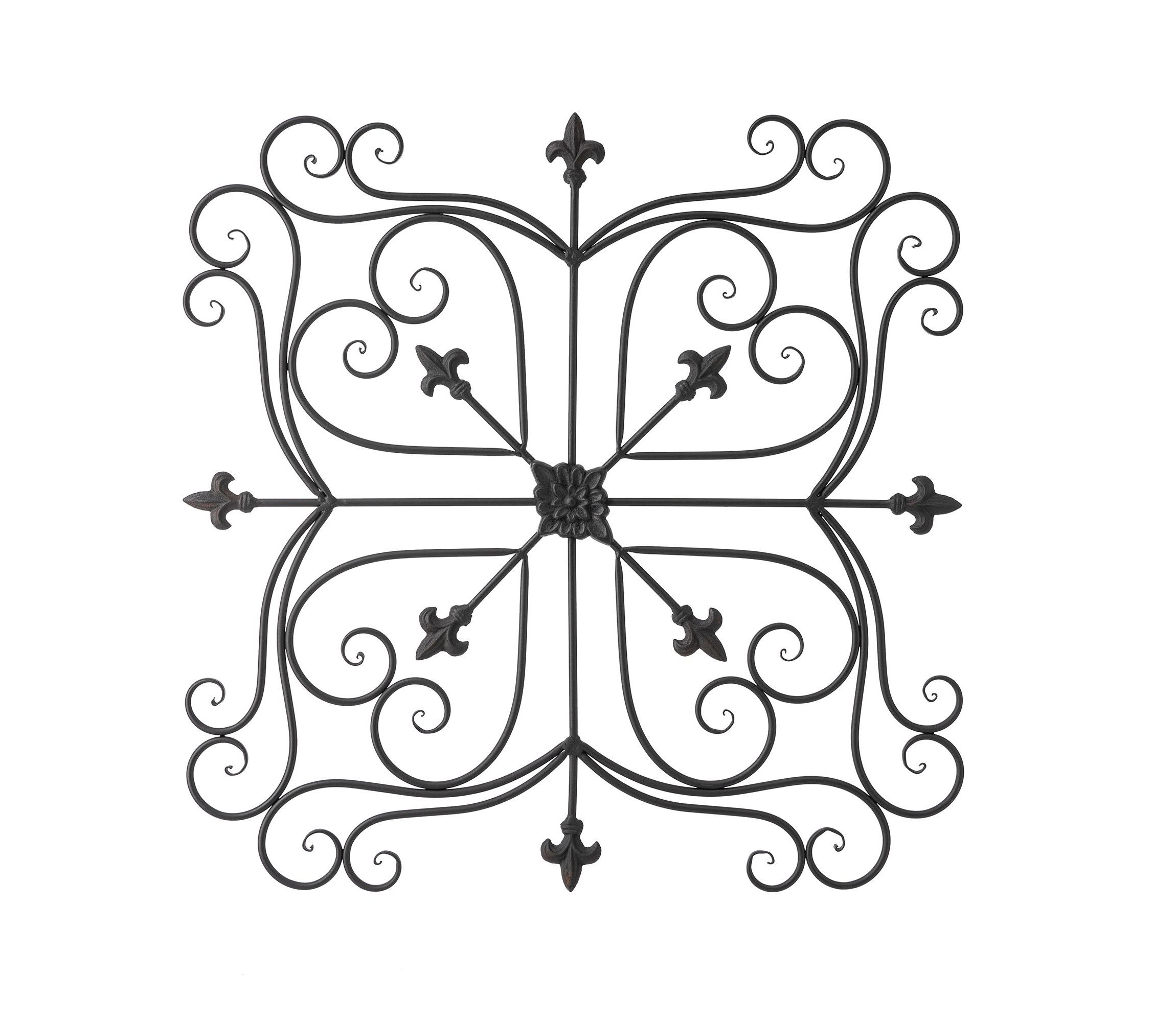 23.5"L Traditional Iron  Scroll Garden Wall Décor