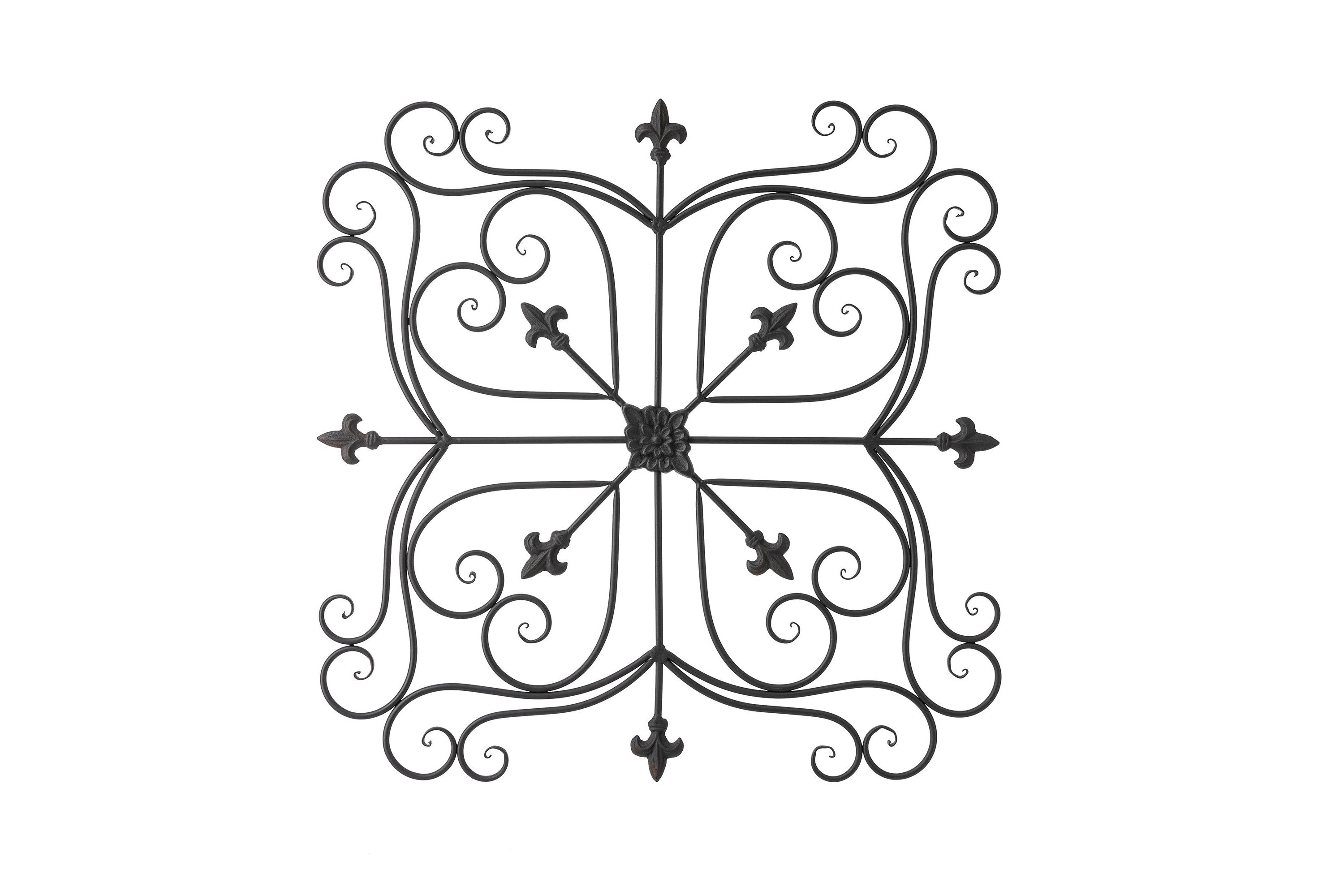 23.5"L Traditional Iron  Scroll Garden Wall Décor