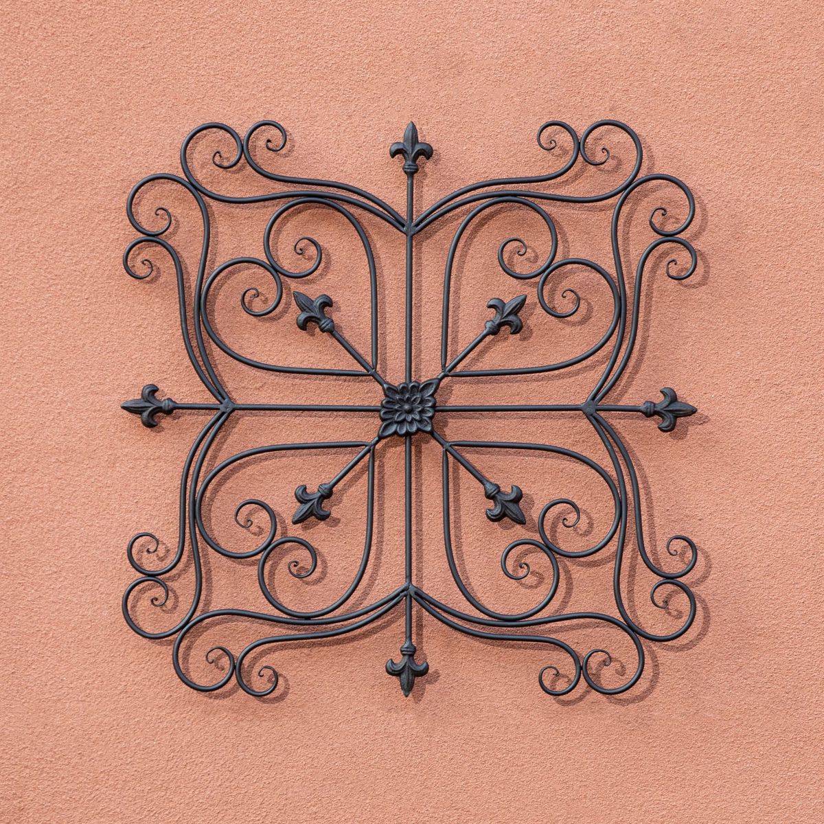 23.5"L Traditional Iron  Scroll Garden Wall Décor