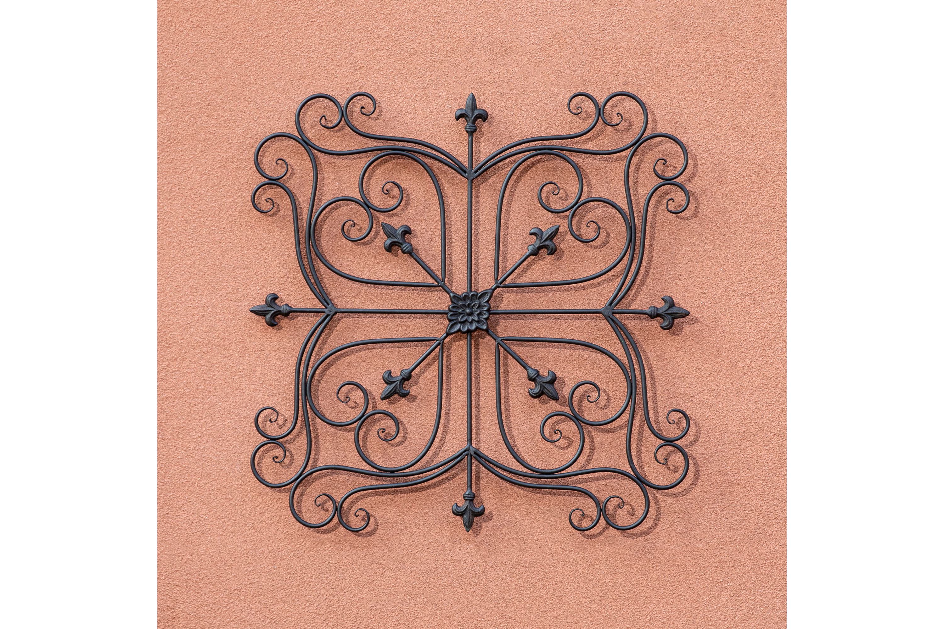 23.5"L Traditional Iron  Scroll Garden Wall Décor