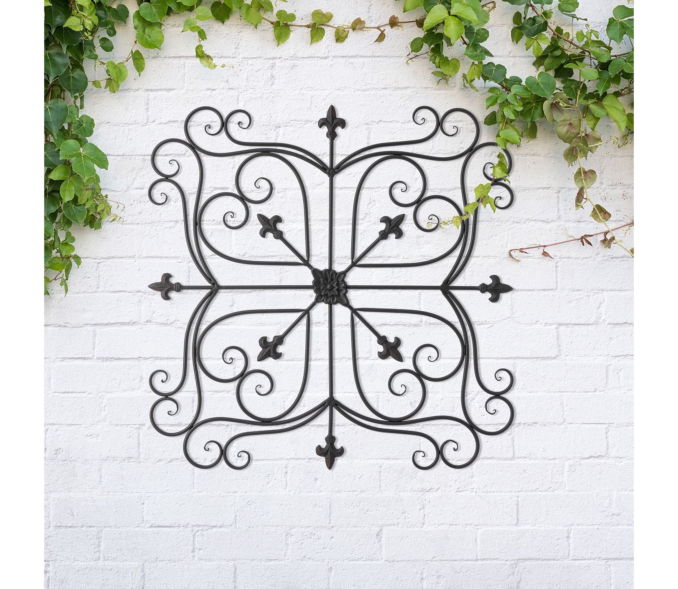 23.5"L Traditional Iron  Scroll Garden Wall Décor