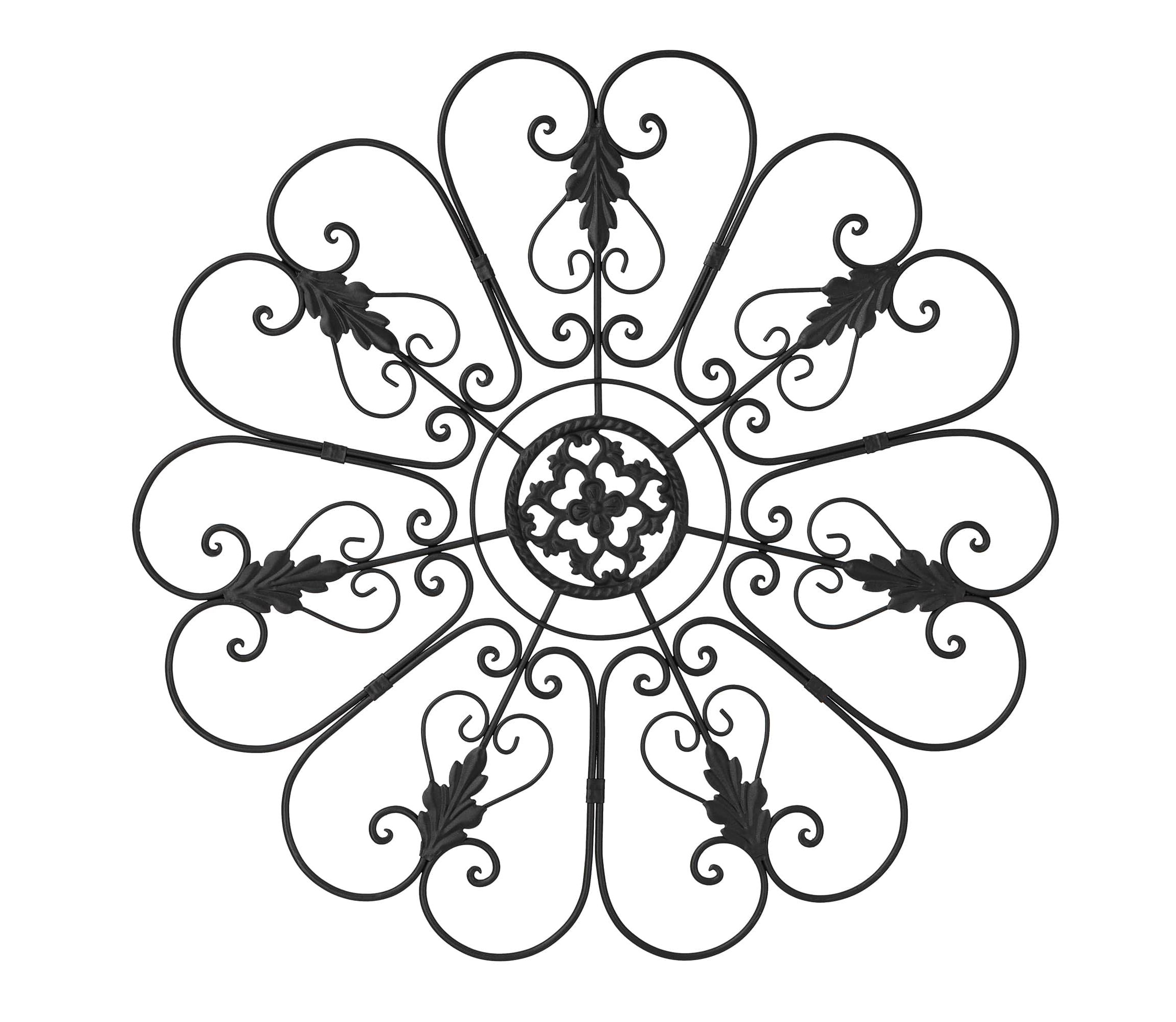 23.75"D  Traditional Iron Scroll Wall Décor