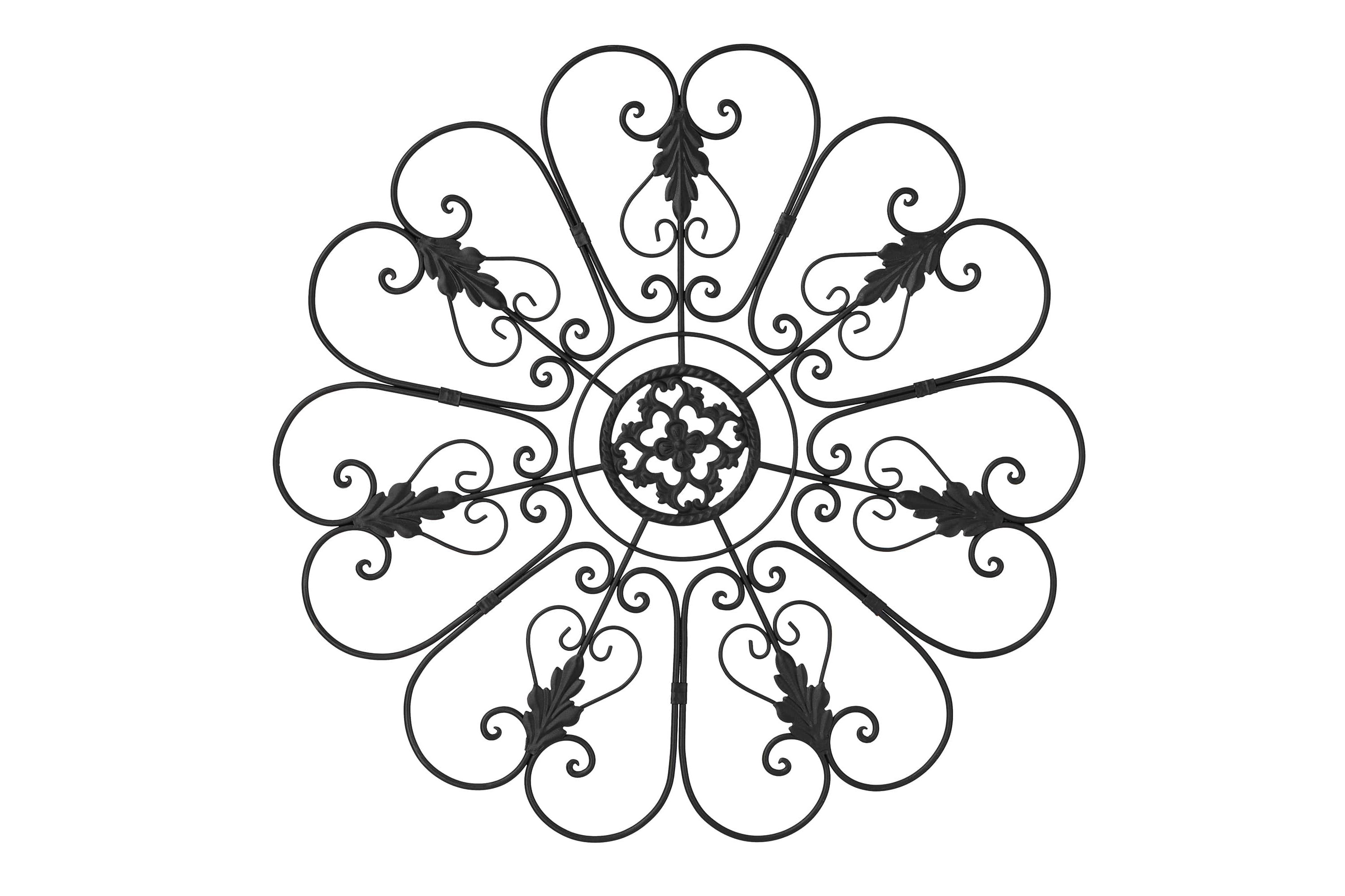 23.75"D  Traditional Iron Scroll Wall Décor