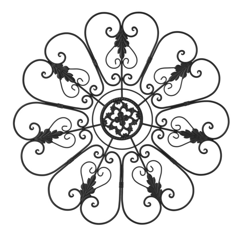 23.75"D  Traditional Iron Scroll Wall Décor