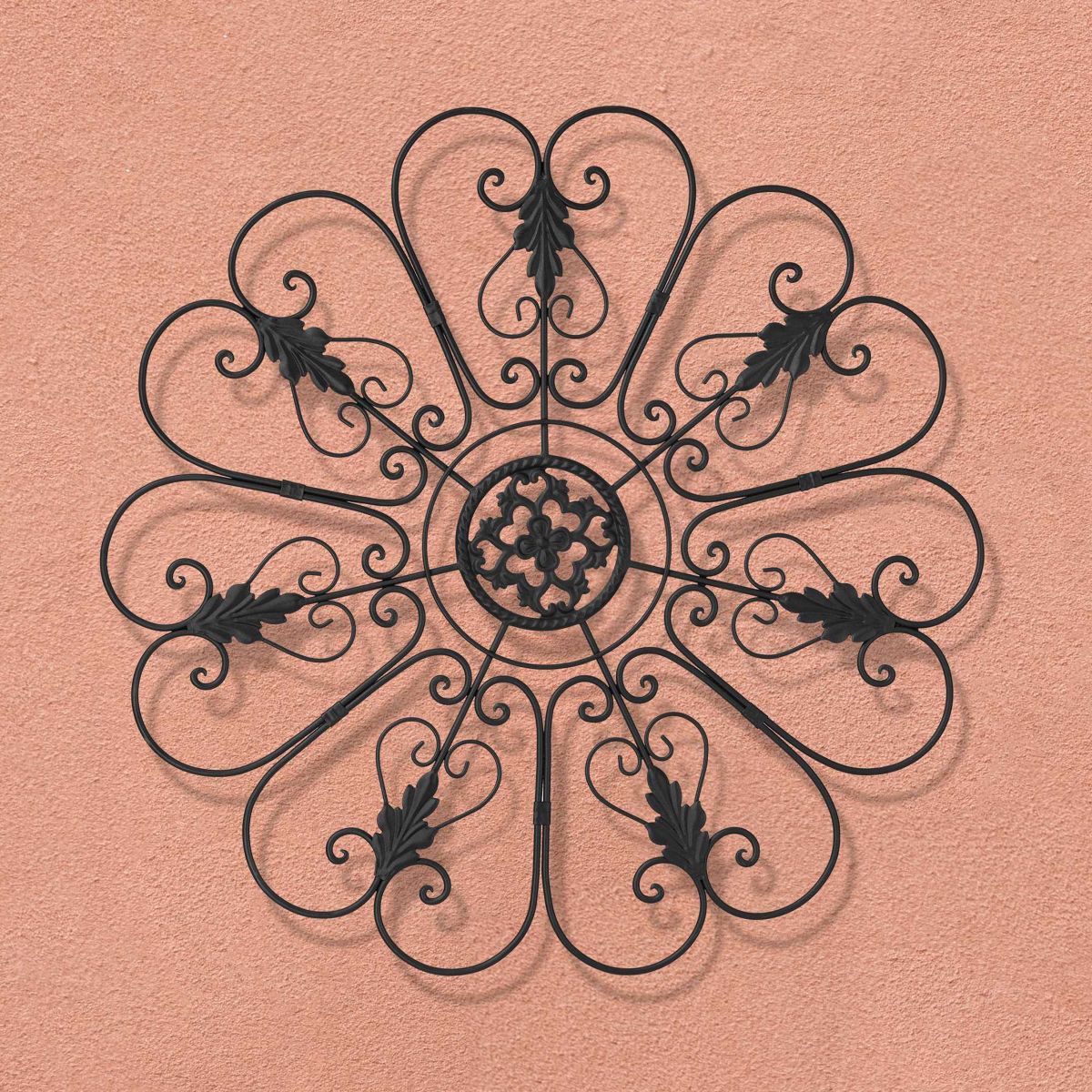 23.75"D  Traditional Iron Scroll Wall Décor