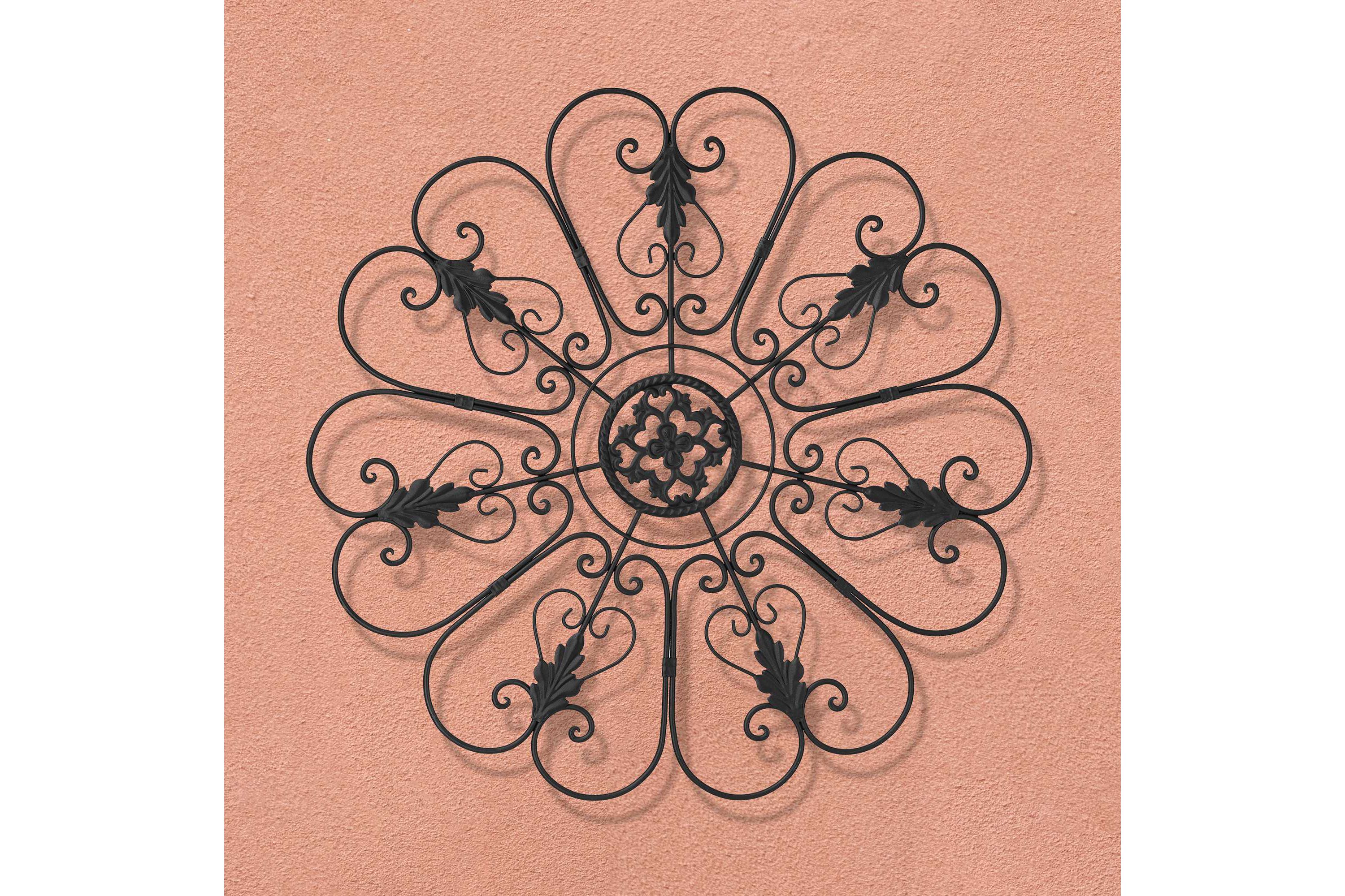 23.75"D  Traditional Iron Scroll Wall Décor