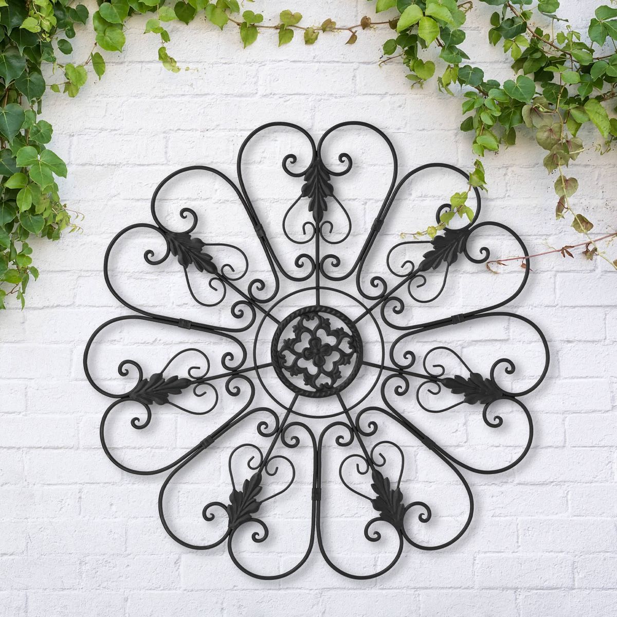 23.75"D  Traditional Iron Scroll Wall Décor