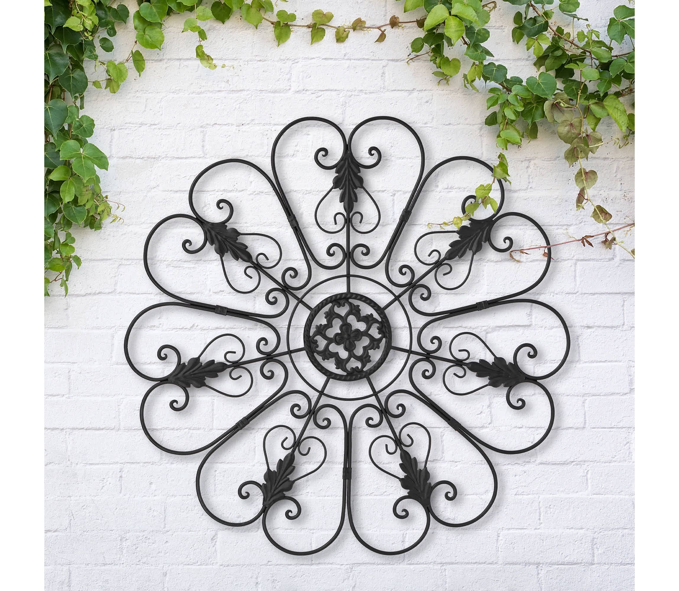 23.75"D  Traditional Iron Scroll Wall Décor