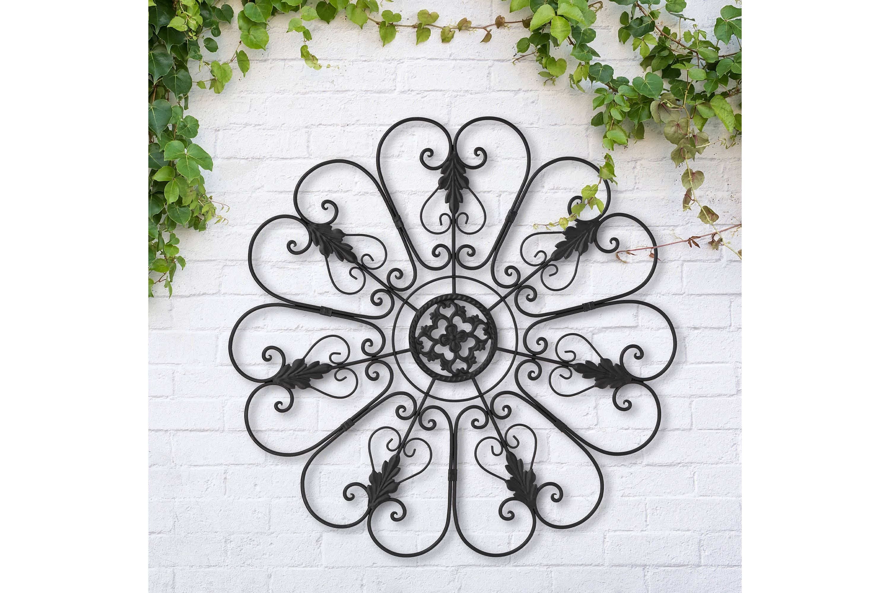 23.75"D  Traditional Iron Scroll Wall Décor