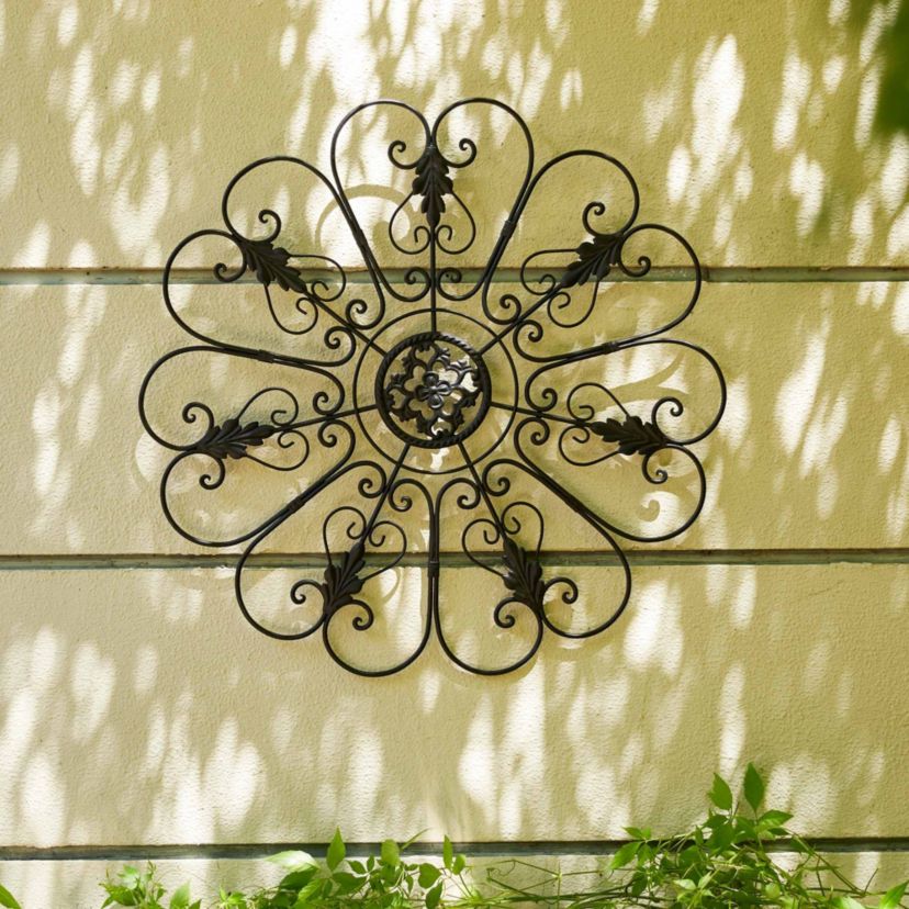 23.75"D  Traditional Iron Scroll Wall Décor