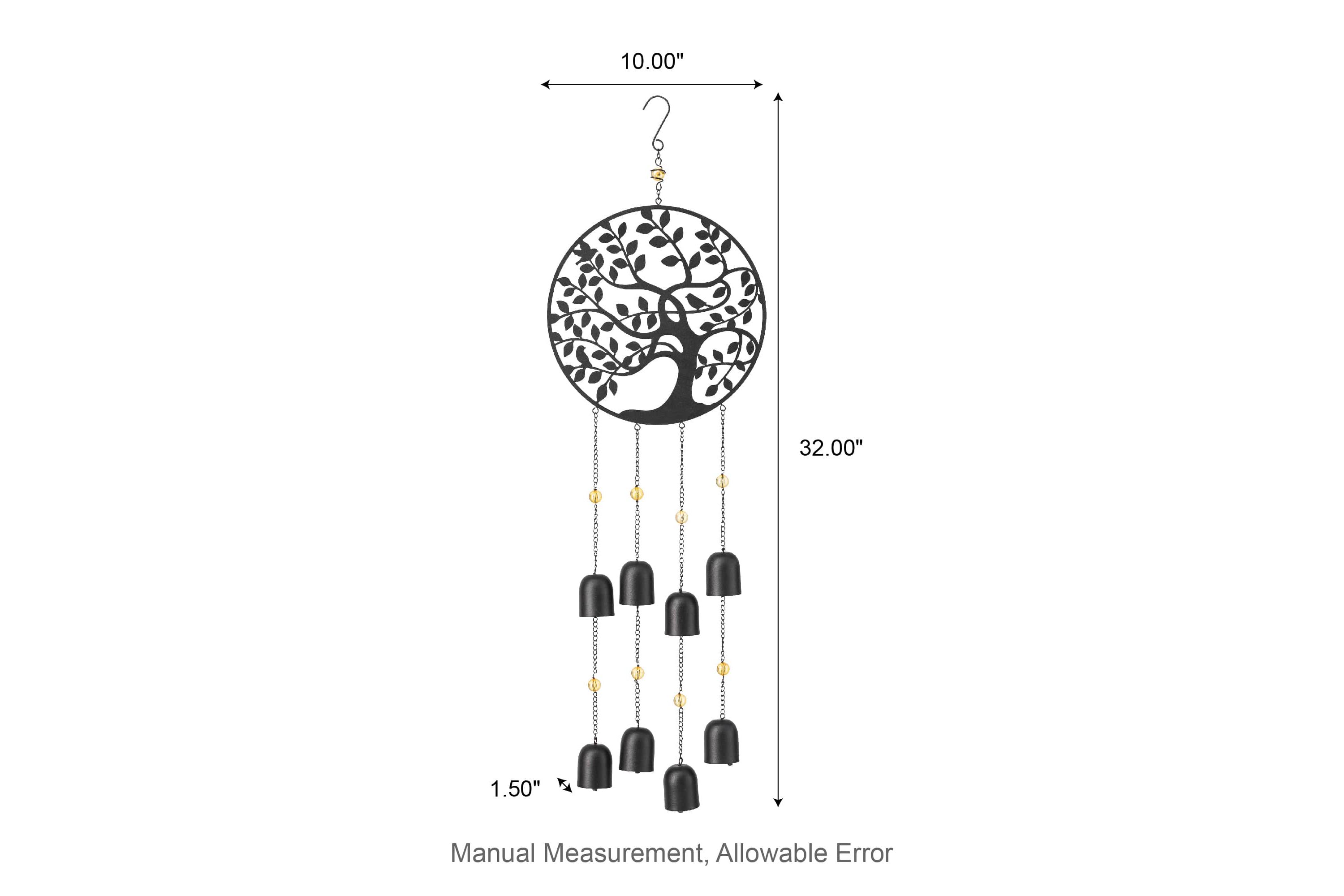 32"H Metal Tree of Life Windchime with Bells