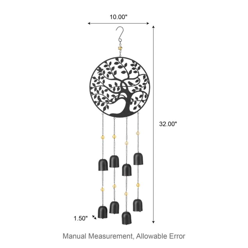 32"H Metal Tree of Life Windchime with Bells