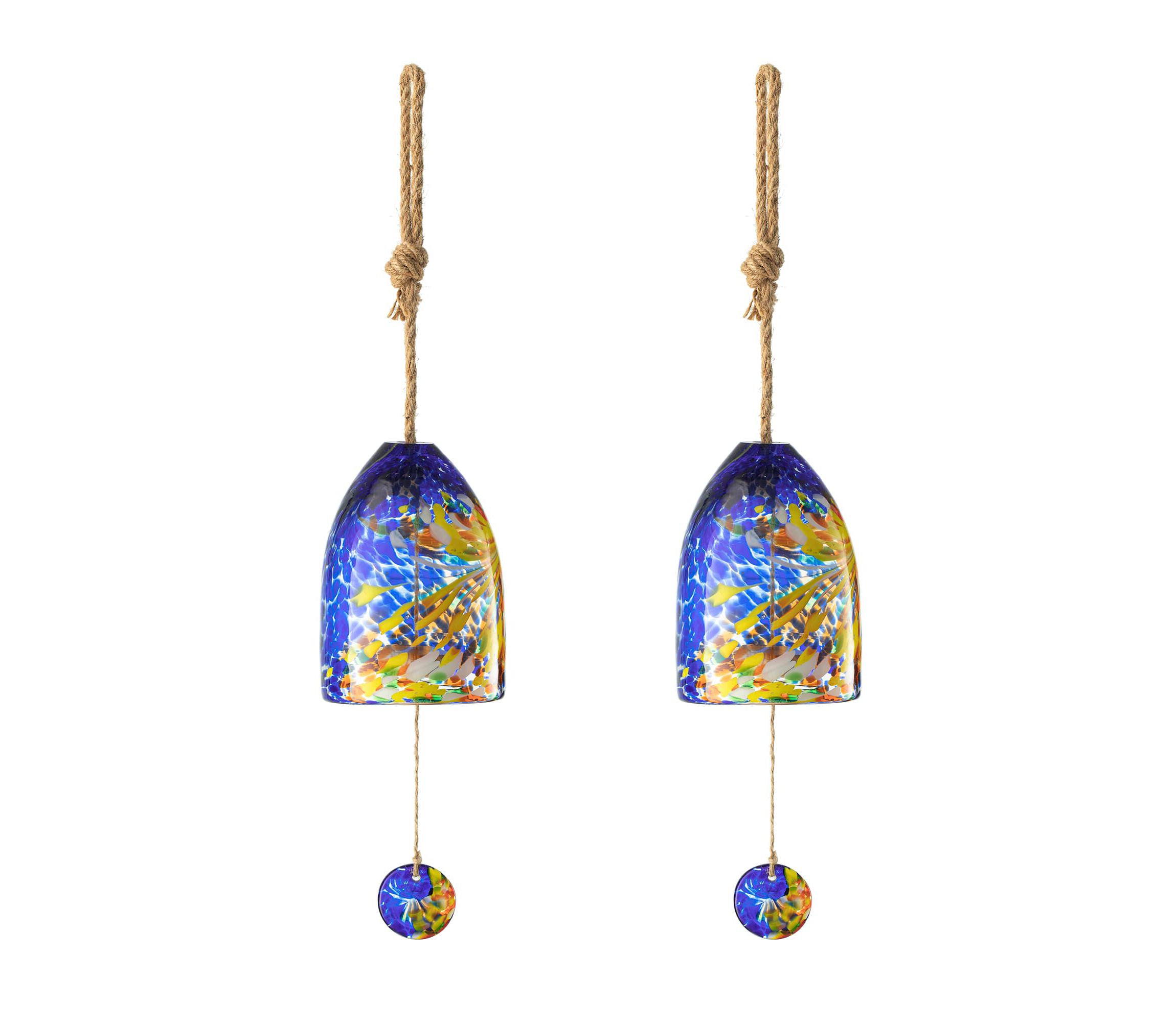26"H Glass Twist Glaze Windchime