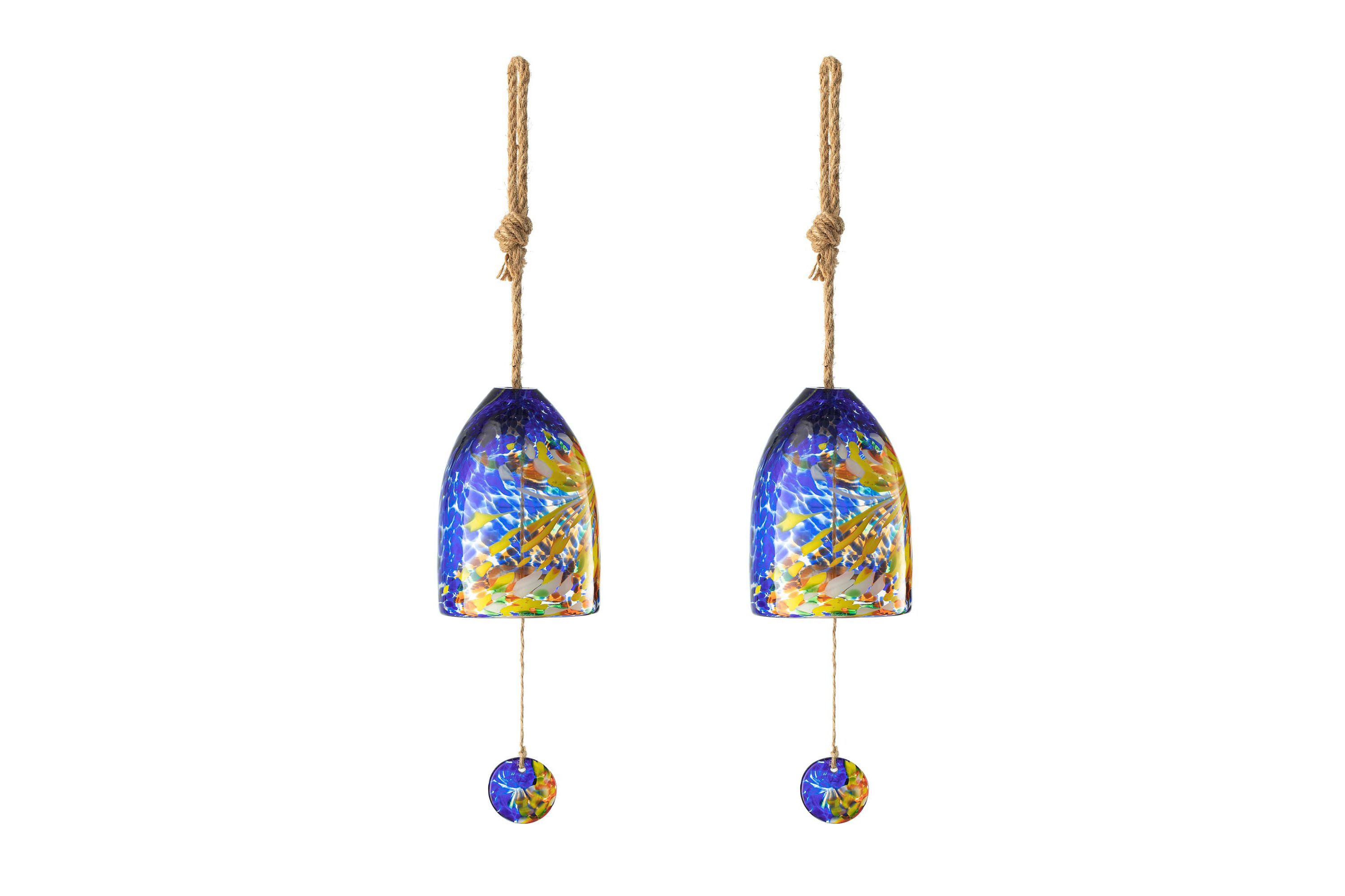 26"H Glass Twist Glaze Windchime