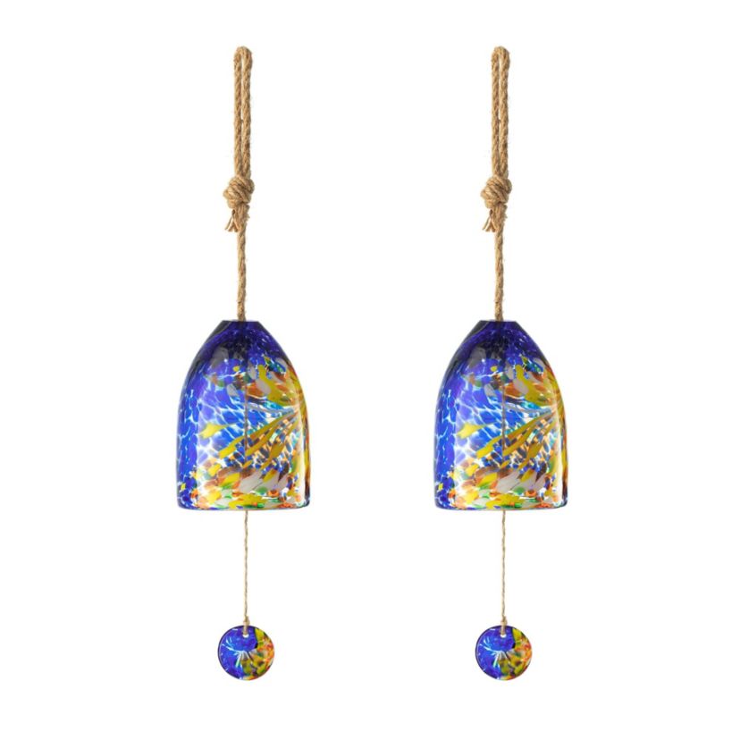 26"H Glass Twist Glaze Windchime