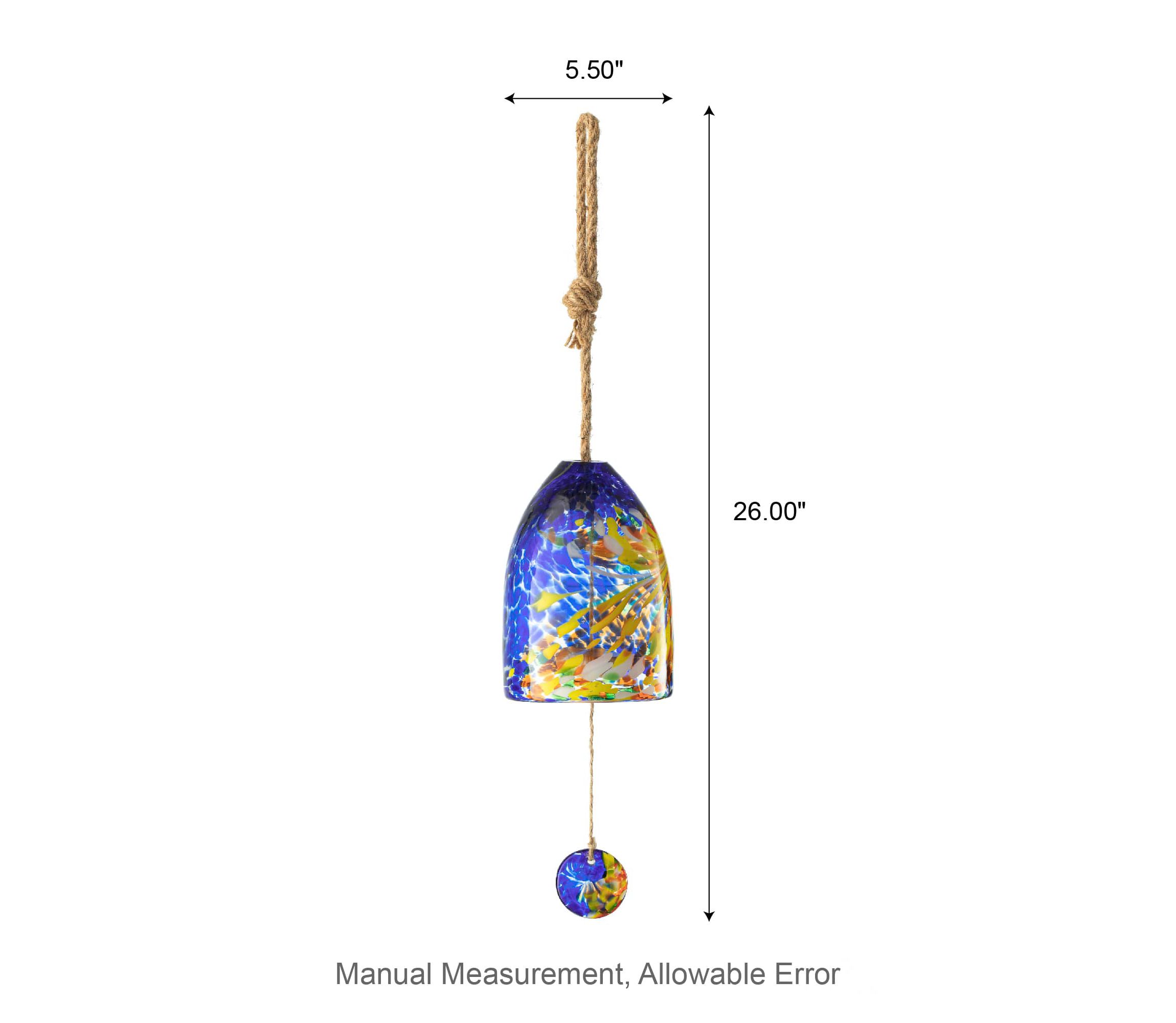 26"H Glass Twist Glaze Windchime