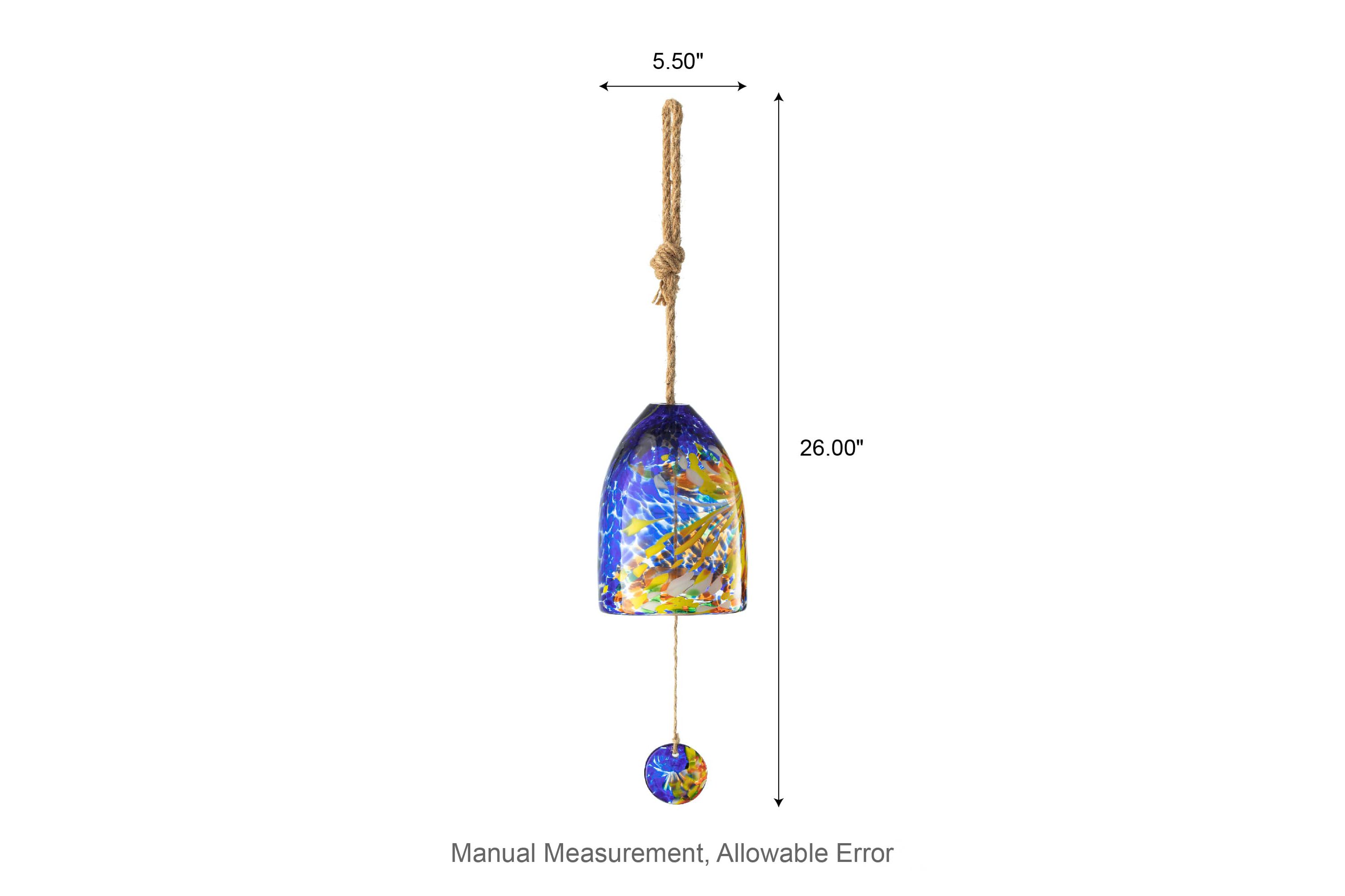 26"H Glass Twist Glaze Windchime