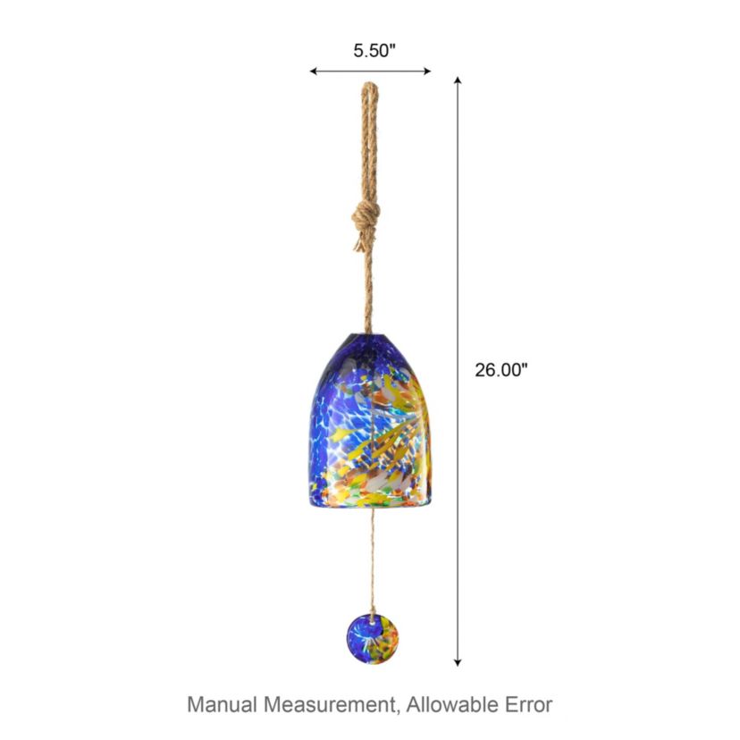 26"H Glass Twist Glaze Windchime