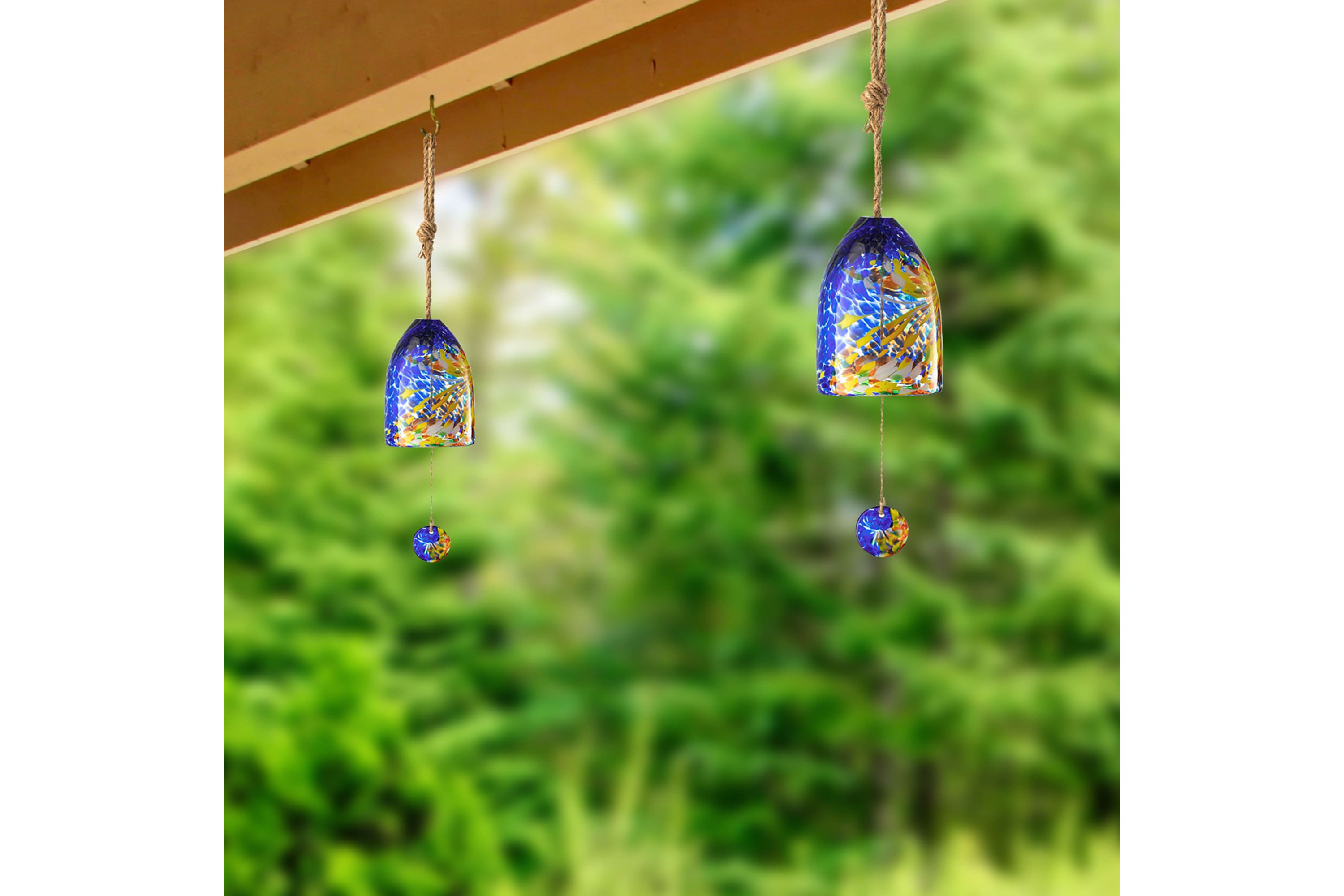 26"H Glass Twist Glaze Windchime
