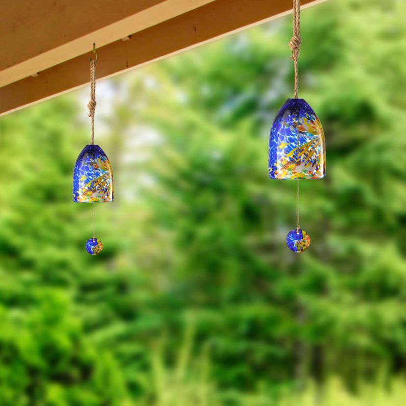 26"H Glass Twist Glaze Windchime