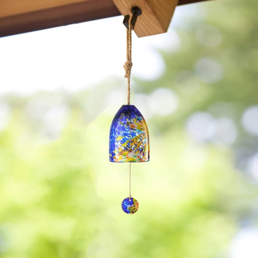 26"H Glass Twist Glaze Windchime