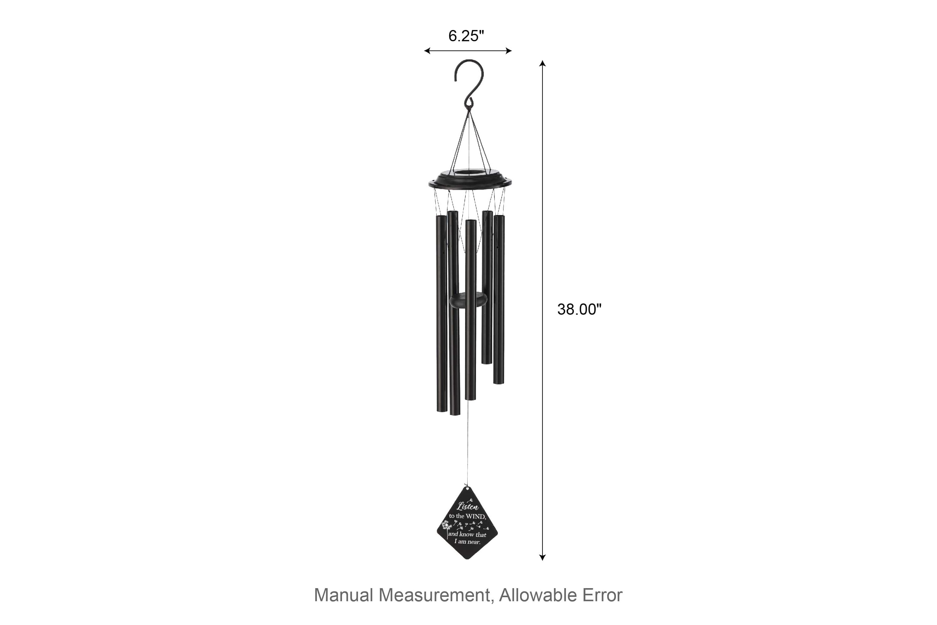 38H Metal Black Windchime