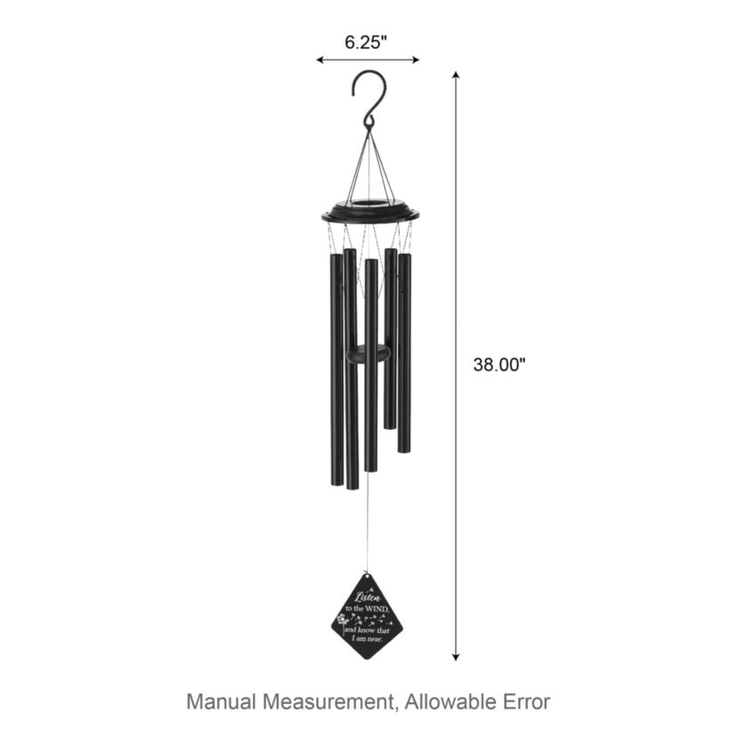 38H Metal Black Windchime