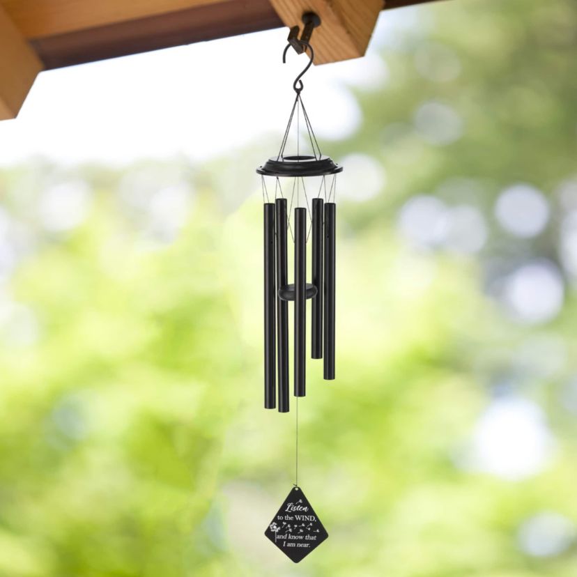 38H Metal Black Windchime