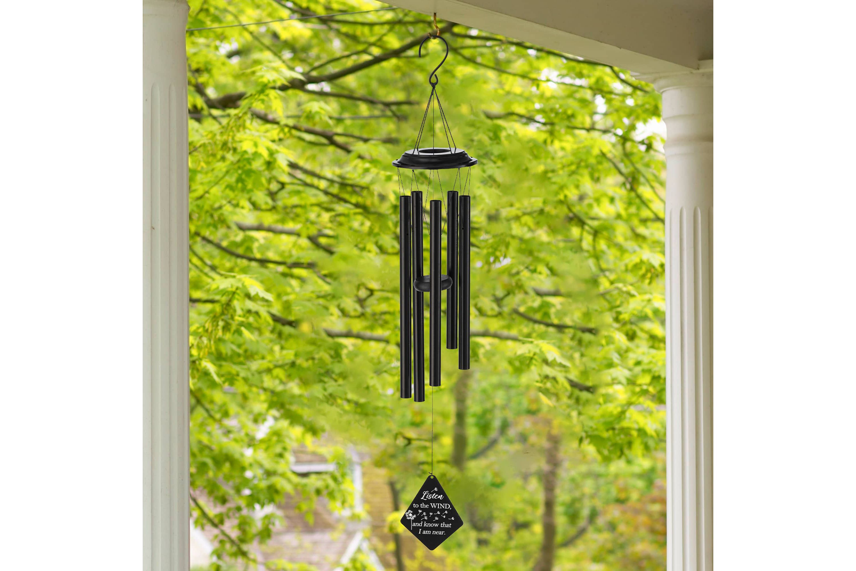 38H Metal Black Windchime