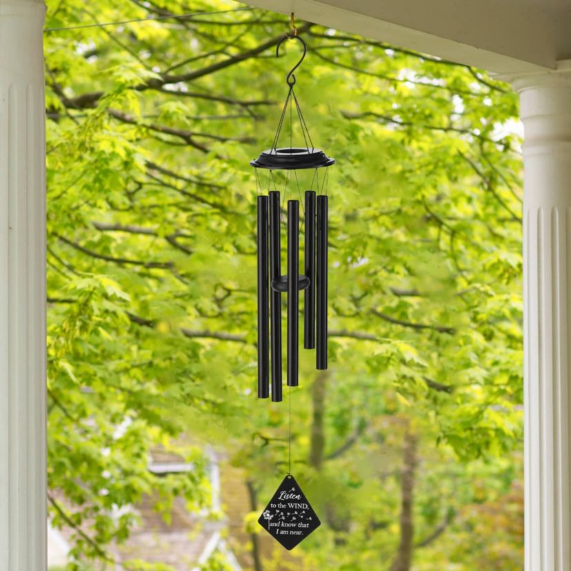 38H Metal Black Windchime