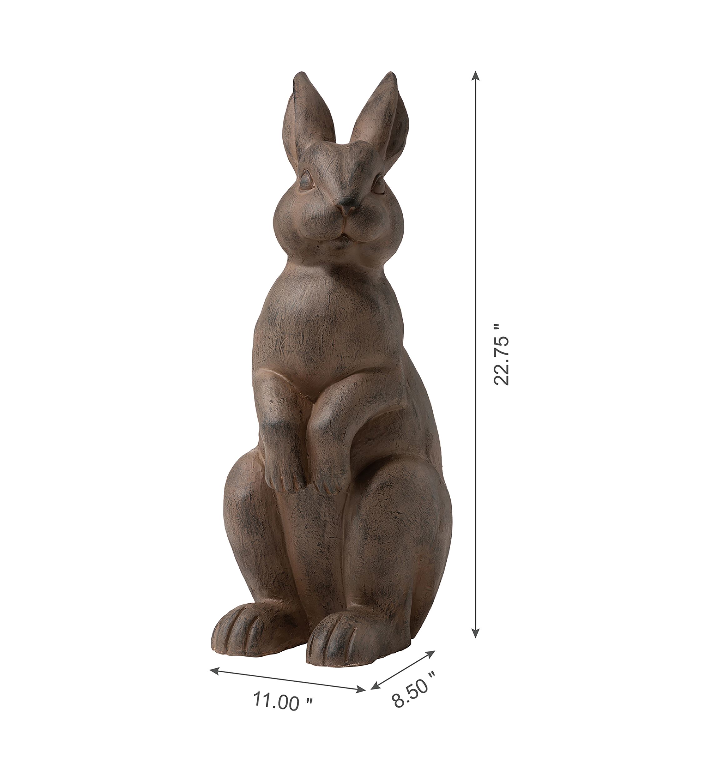 Tan Standing Rabbit Statue