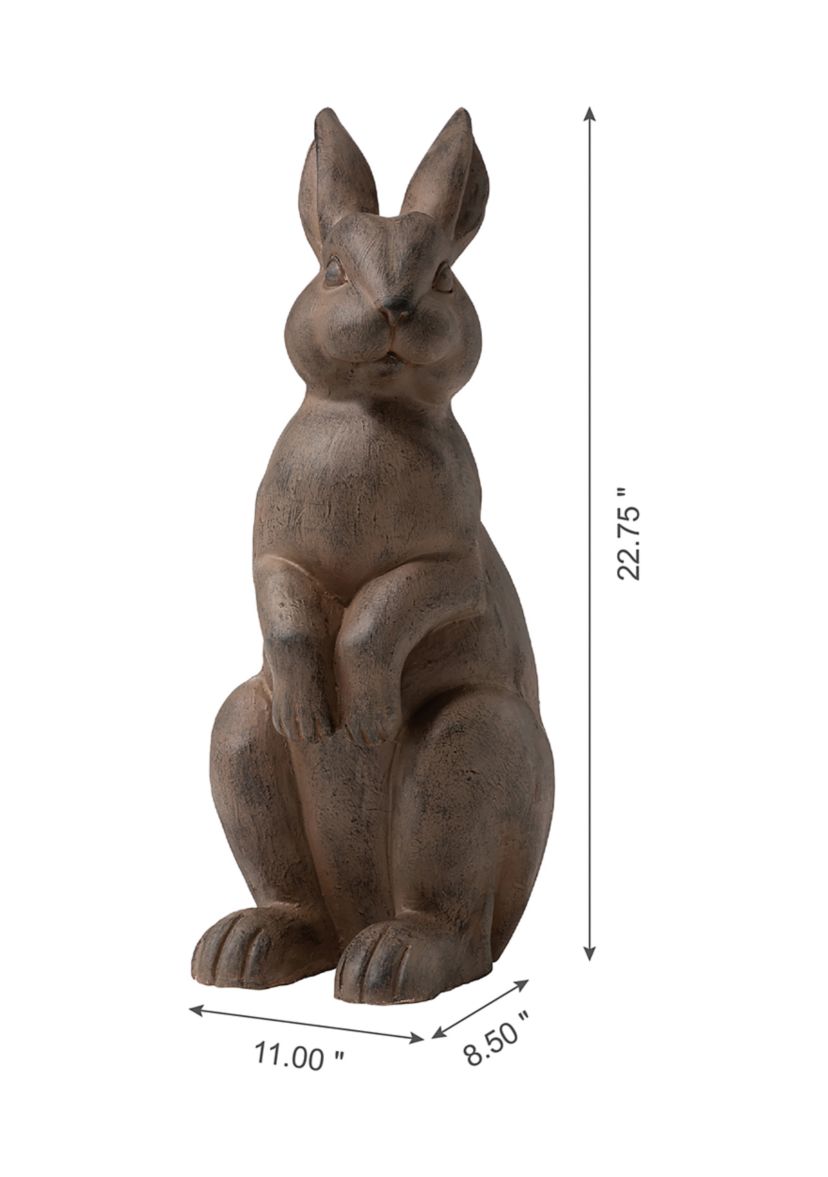 Tan Standing Rabbit Statue