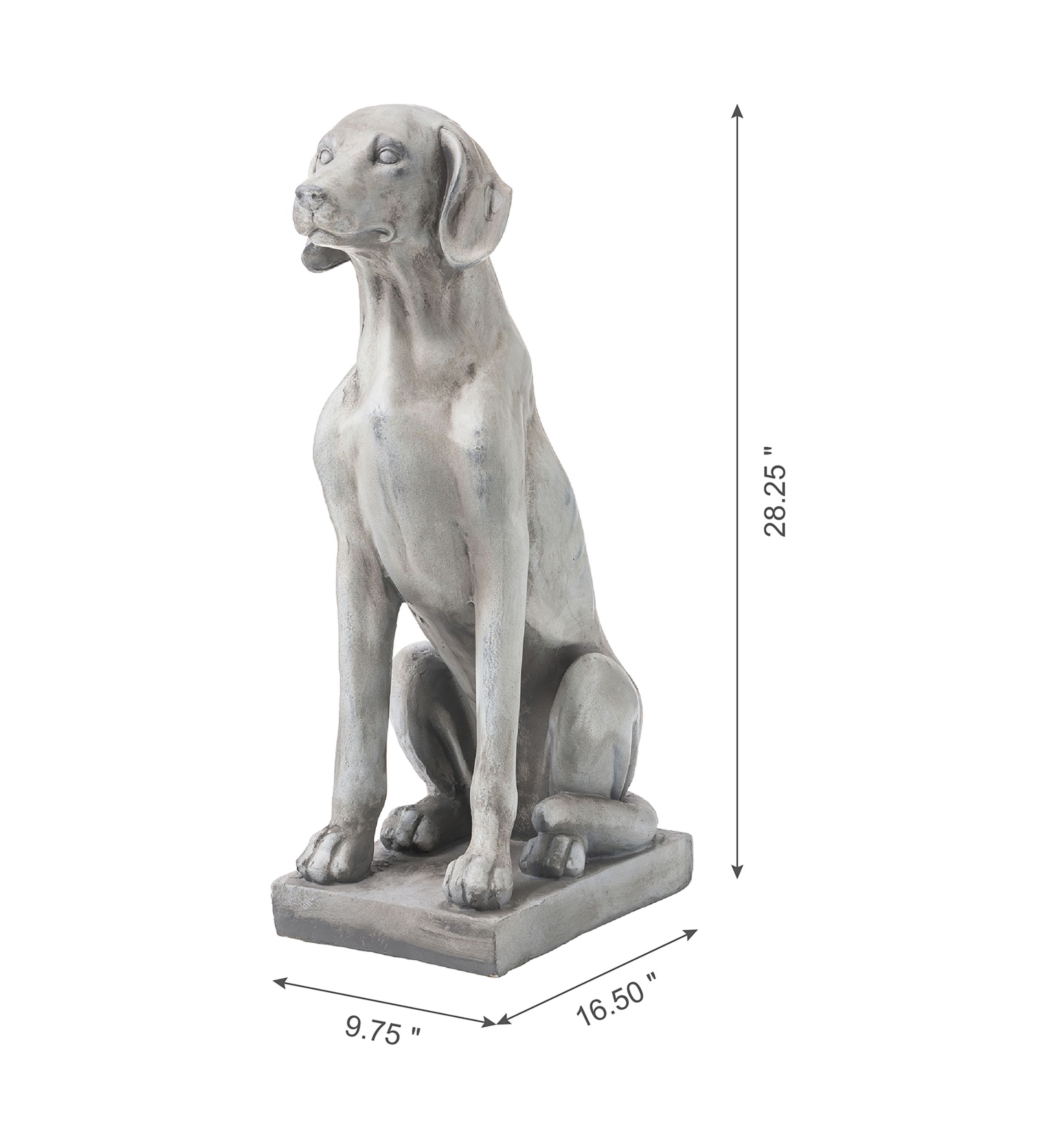 Sand Beige Sitting Labrador Retriever Dog Statue