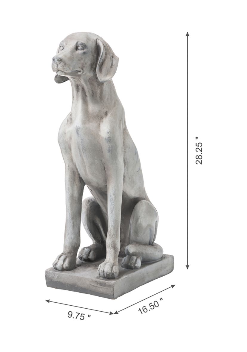 Sand Beige Sitting Labrador Retriever Dog Statue