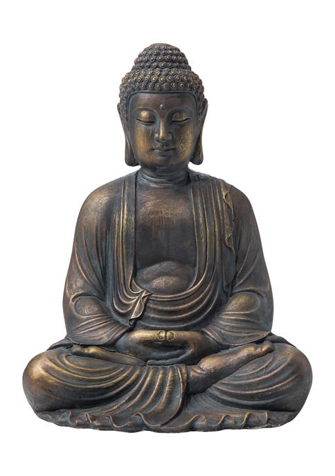 Glitzhome Meditating Buddha Statue