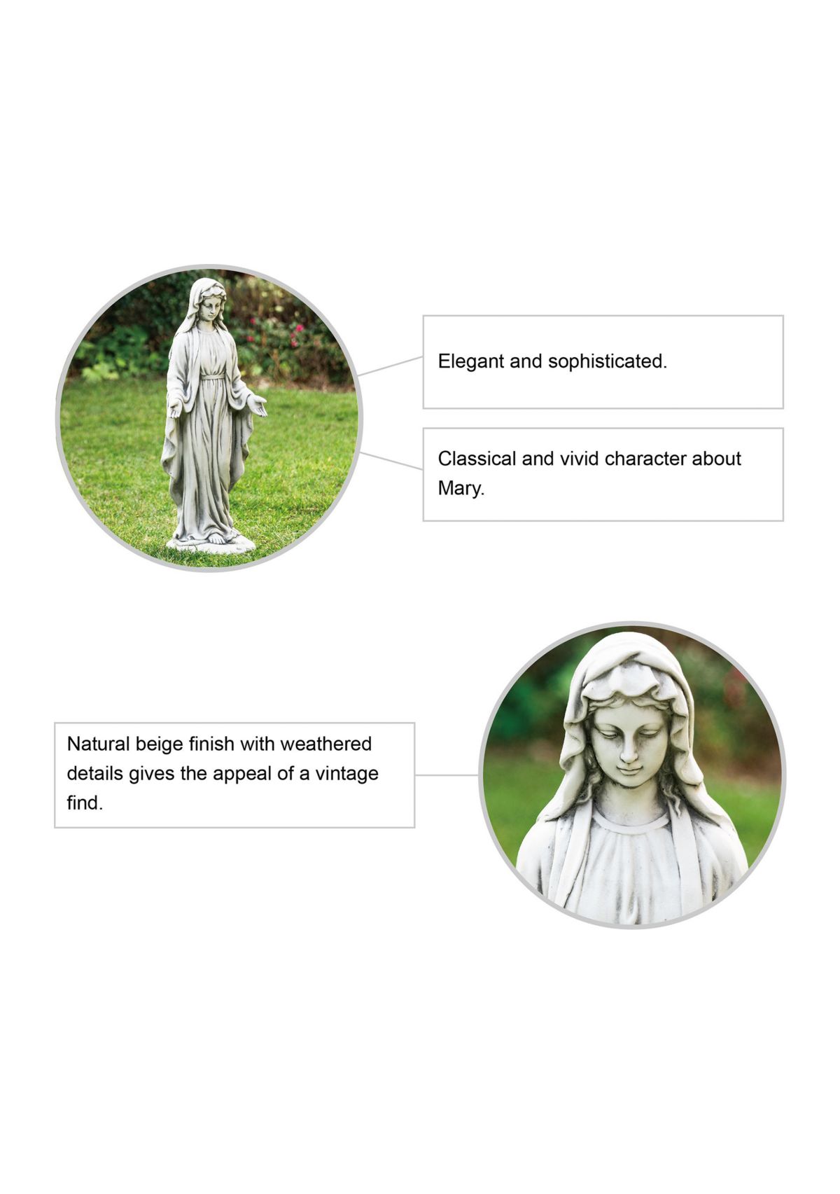 MGO Blessed Mother Mary Garden Statue