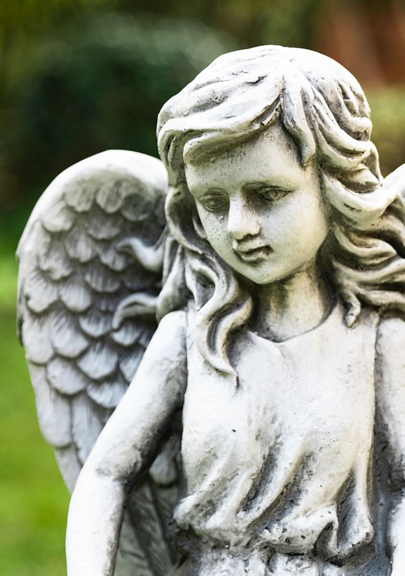 MGO Angel Garden Statue with a Birdbath